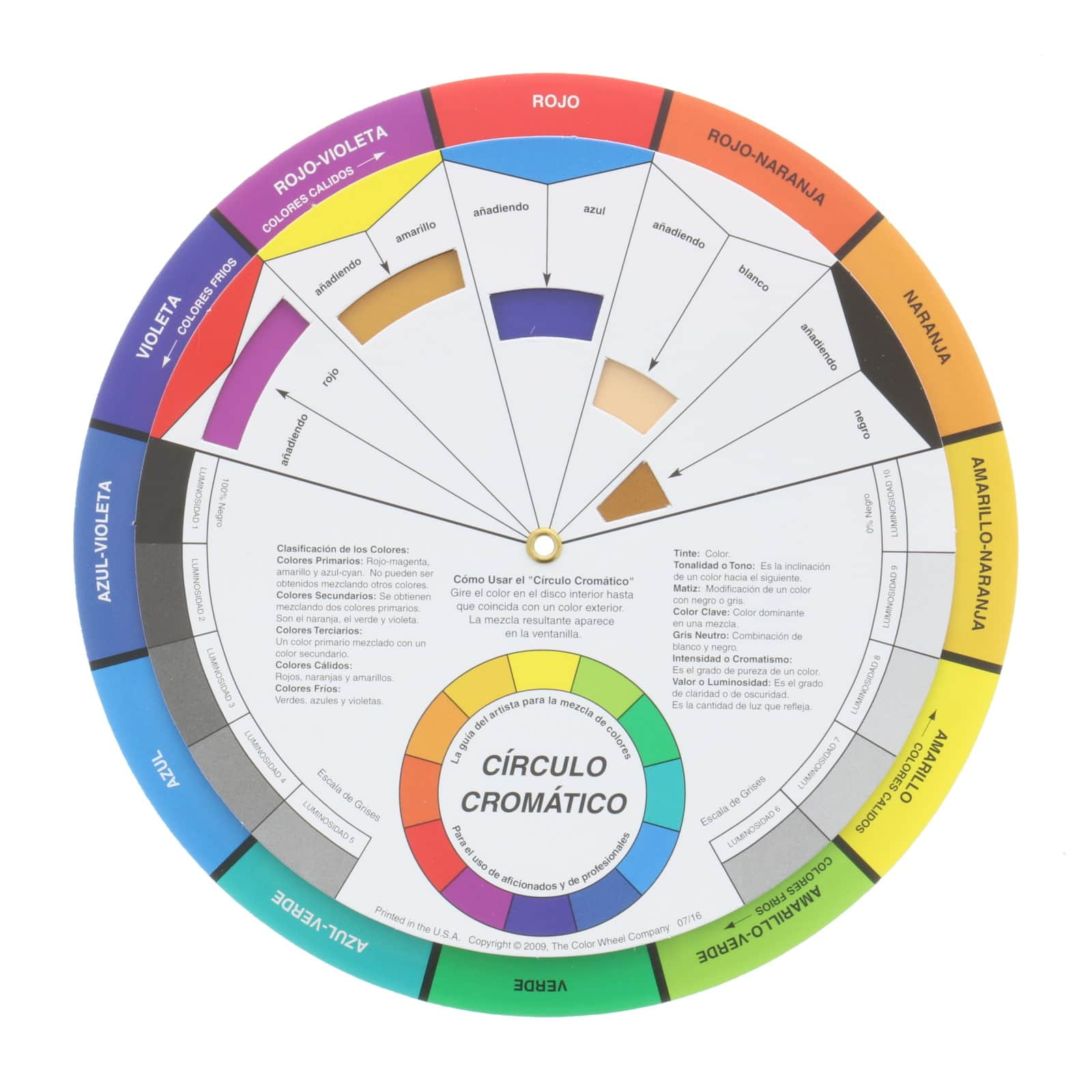 Color Wheel Co&#x2122; Spanish Pocket Color Wheel&#x2122;