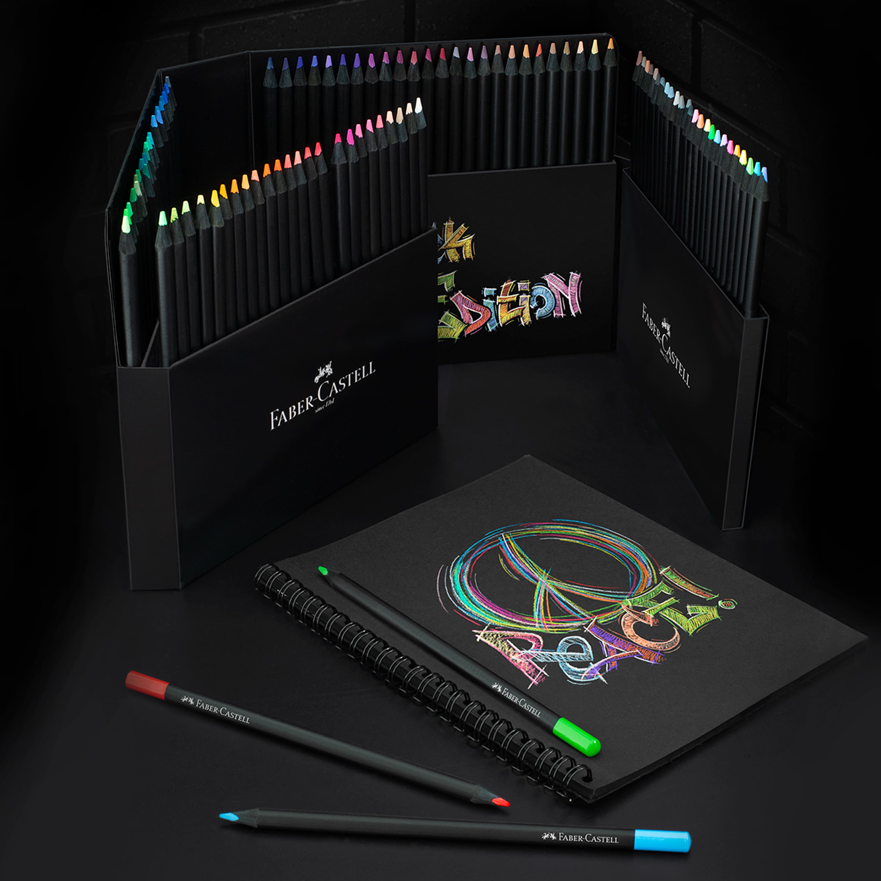 Faber-Castell&#xAE; Black Edition 100 Colored Pencils Set