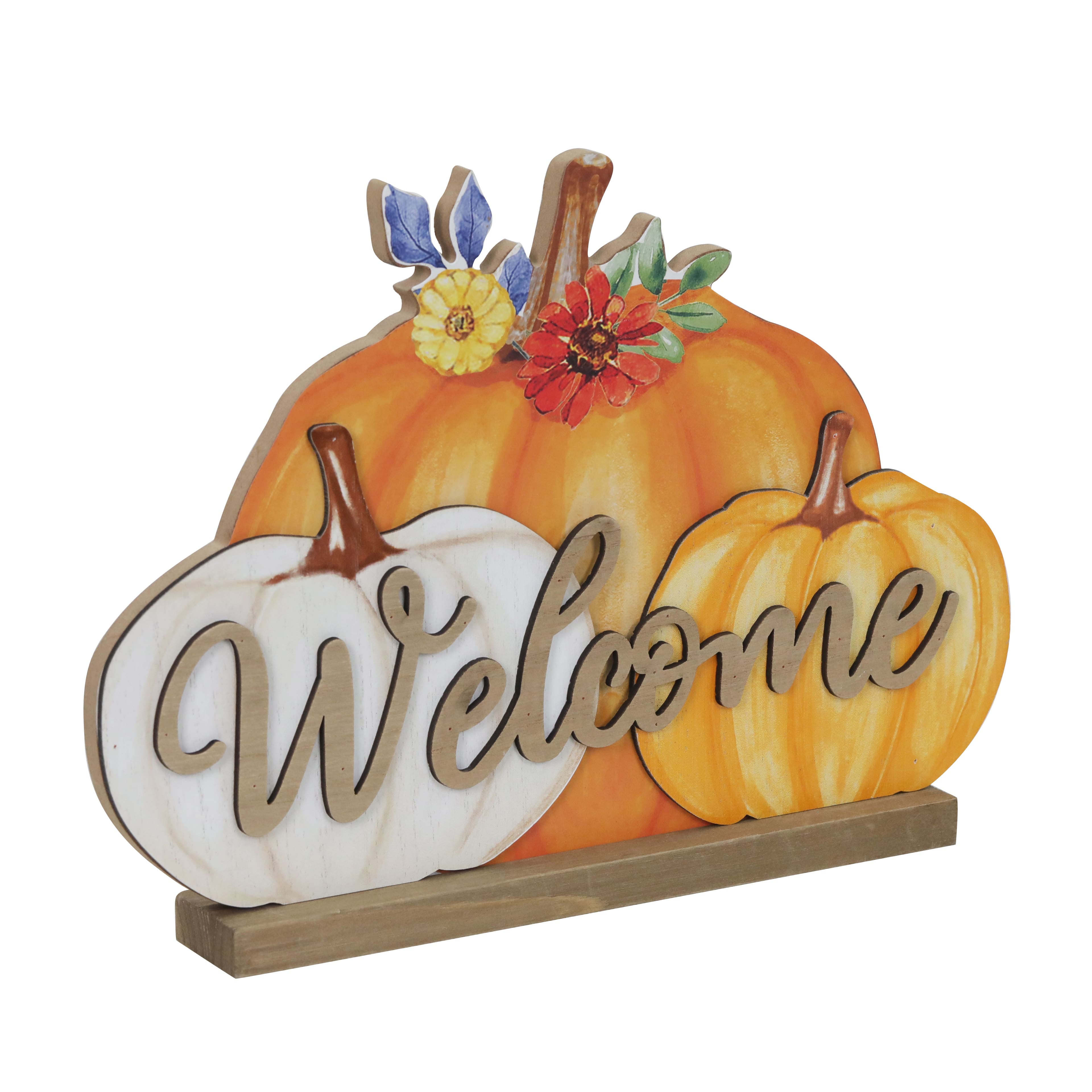 12.25" Welcome Pumpkin Tabletop Décor by Ashland®