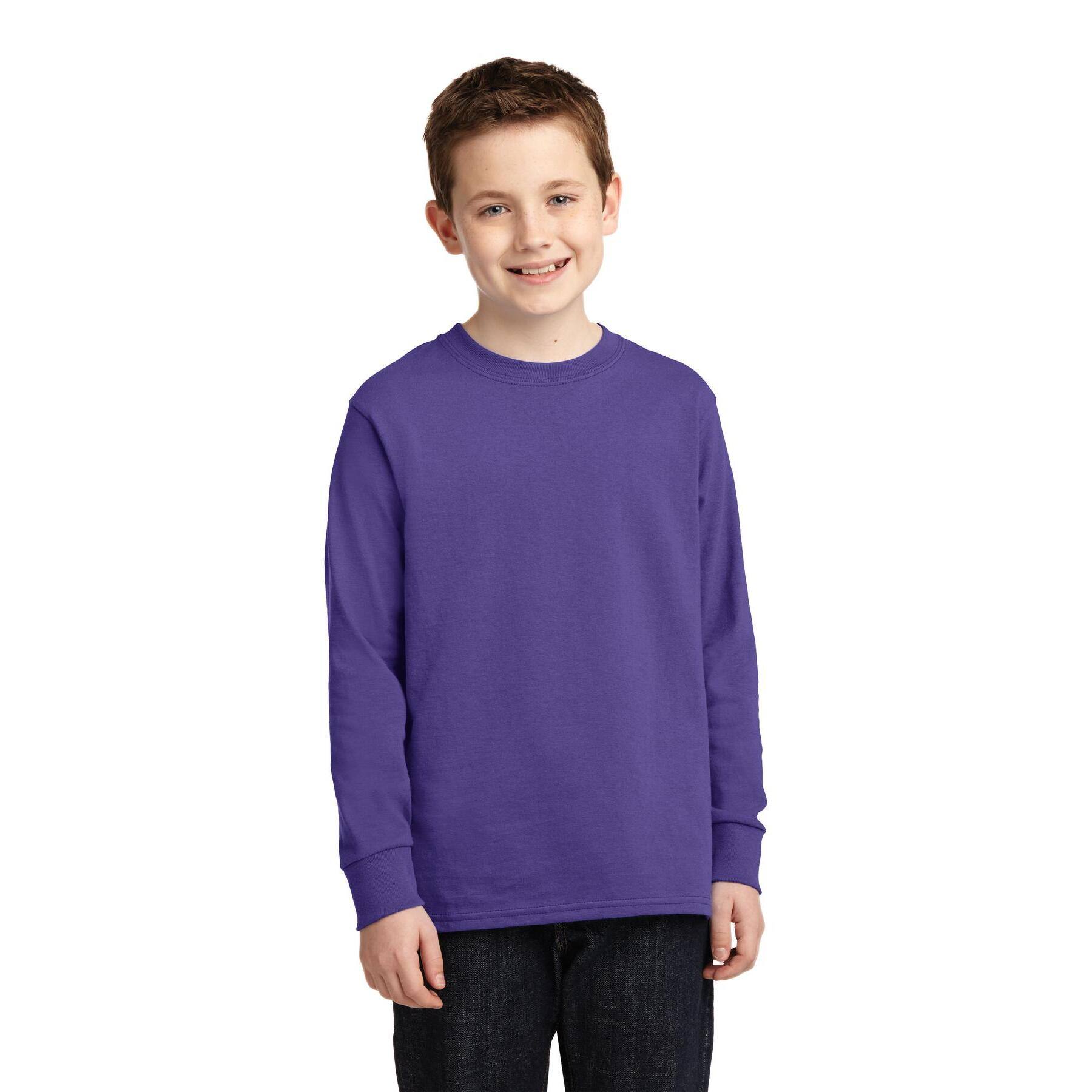 Port & Company® Youth Long Sleeve Core Cotton T-Shirt