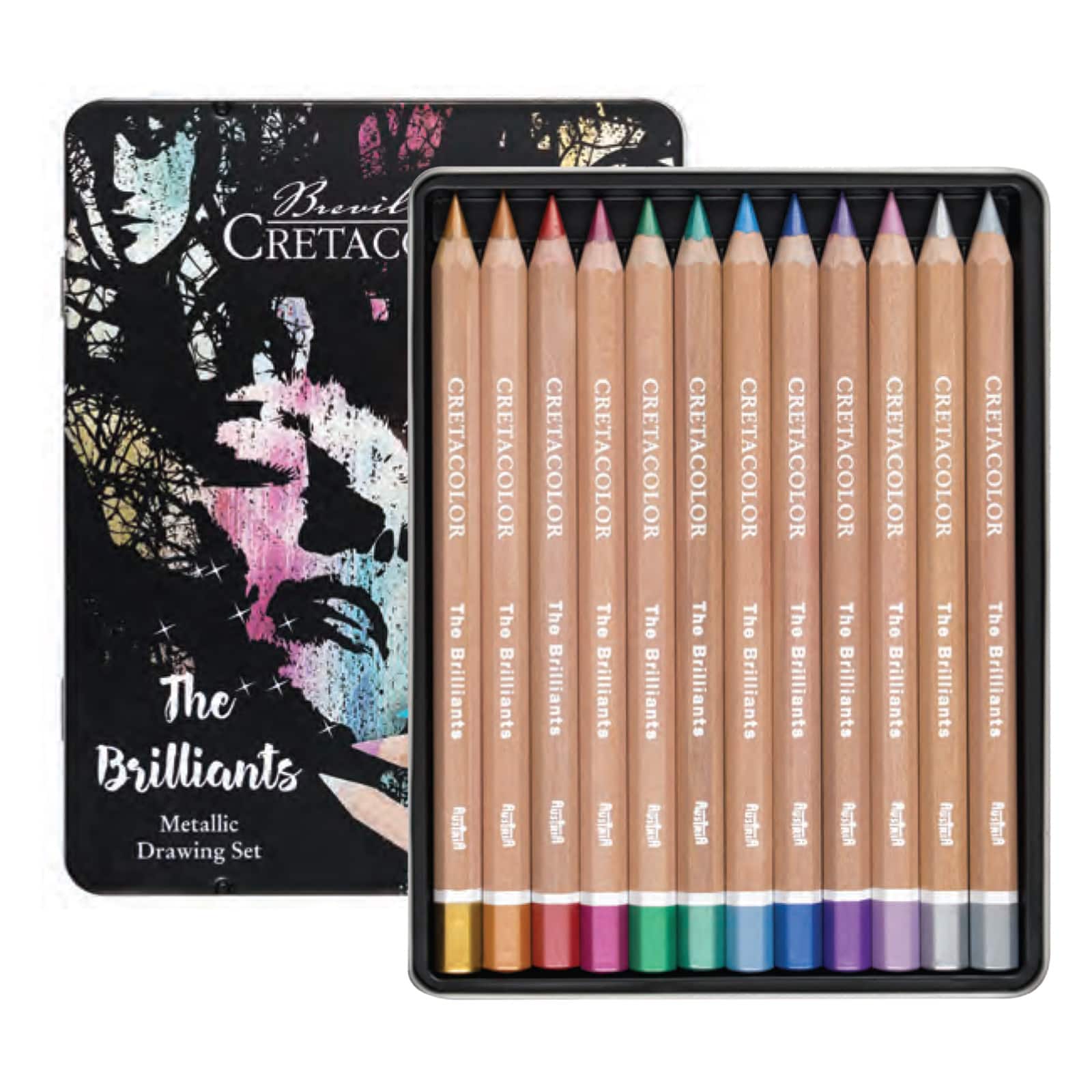 Cretacolor® The Brilliant Metallic Colored Pencil Set