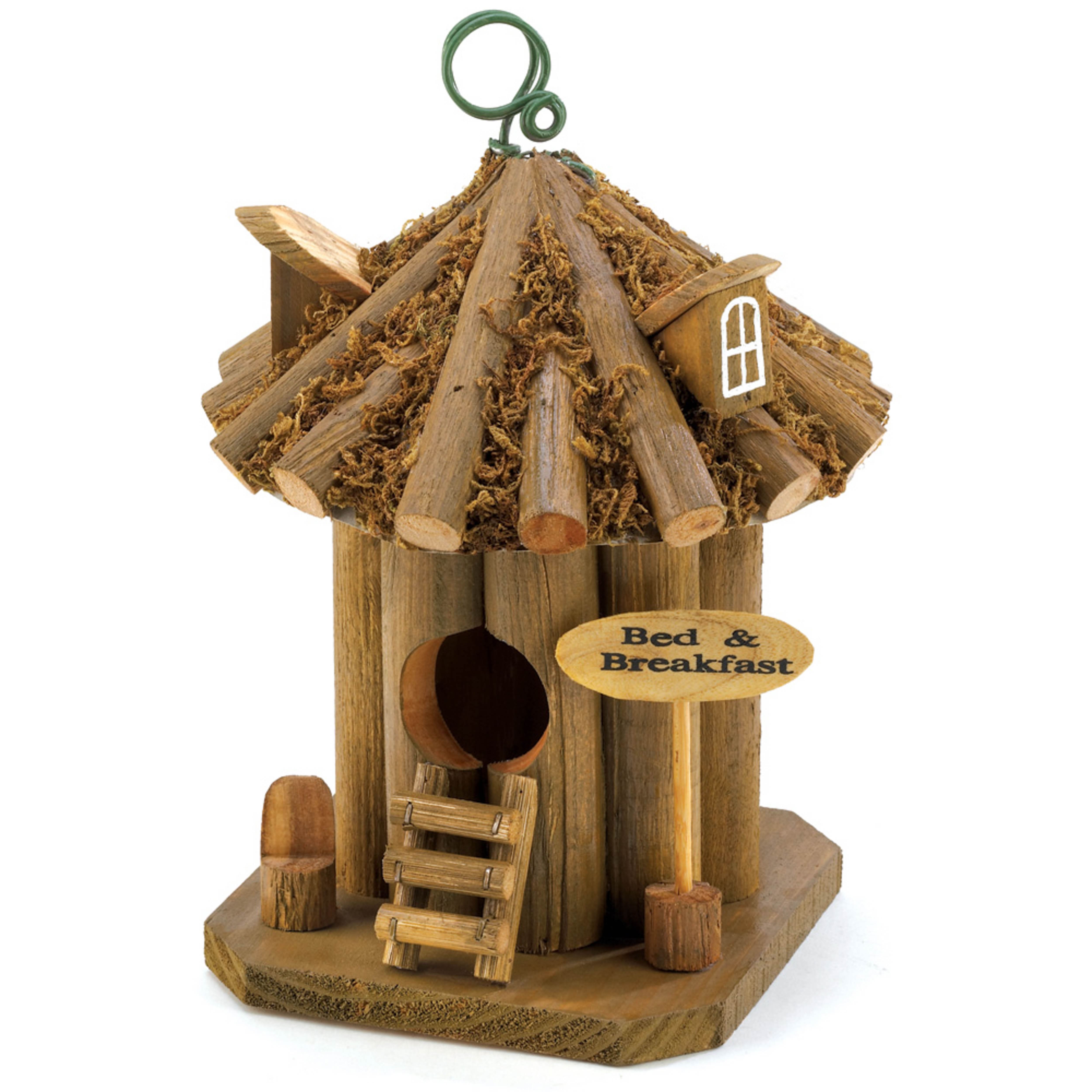 9" Quaint Bed & Breakfast Birdhouse