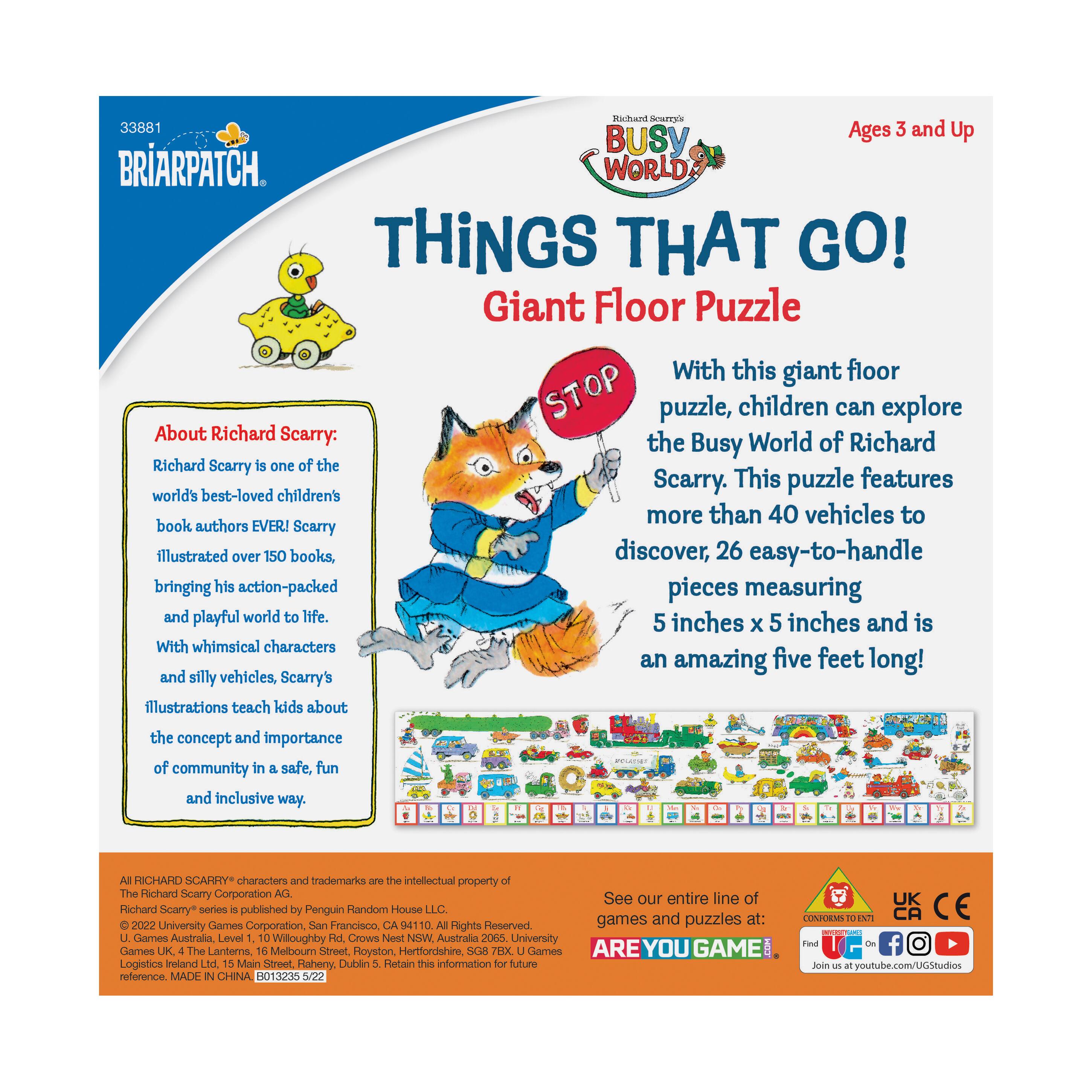 Richard Scarry&#x27;s Things That Go! Giant Floor Puzzle: 26 Pcs