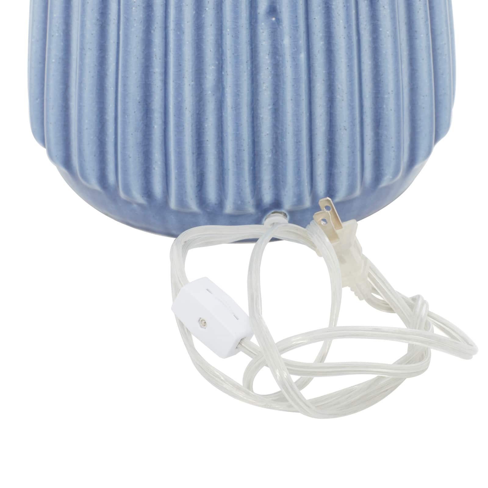 24&#x22; Blue Ceramic Coastal Table Lamp