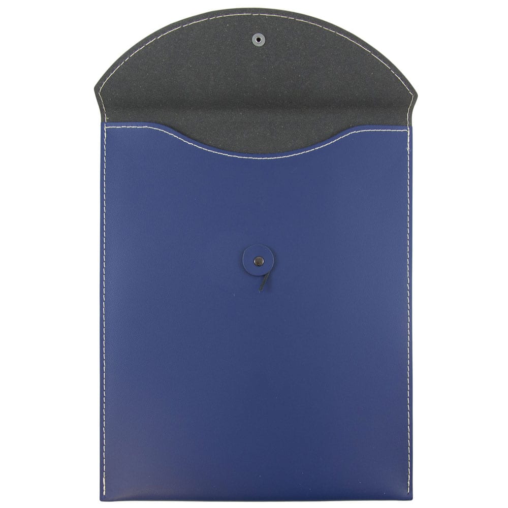 JAM Paper 9.5" x 12.5" Leather Portfolio with Button & String