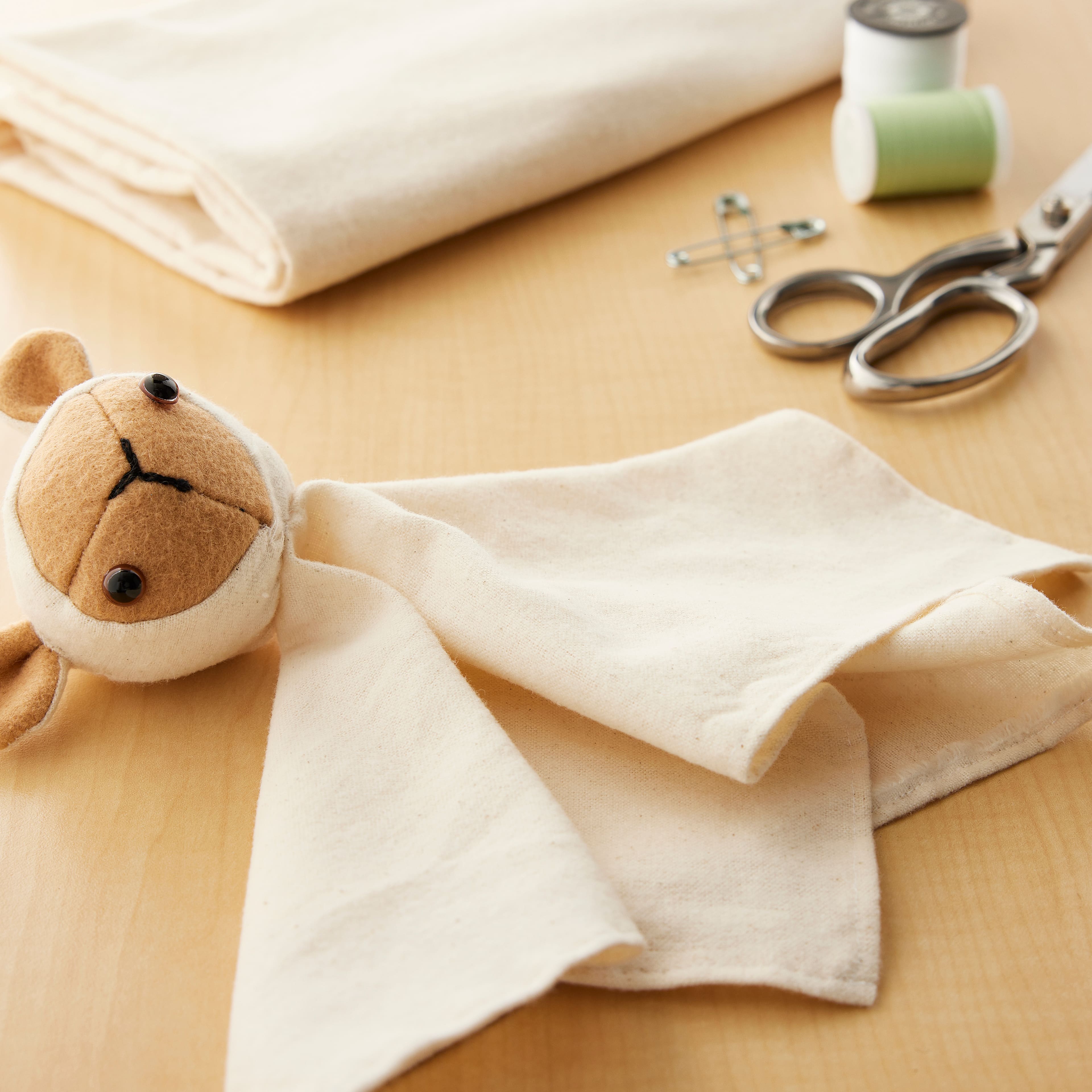 10 yd. Full Bolt: Feldman Natural Cotton Flannel Fabric