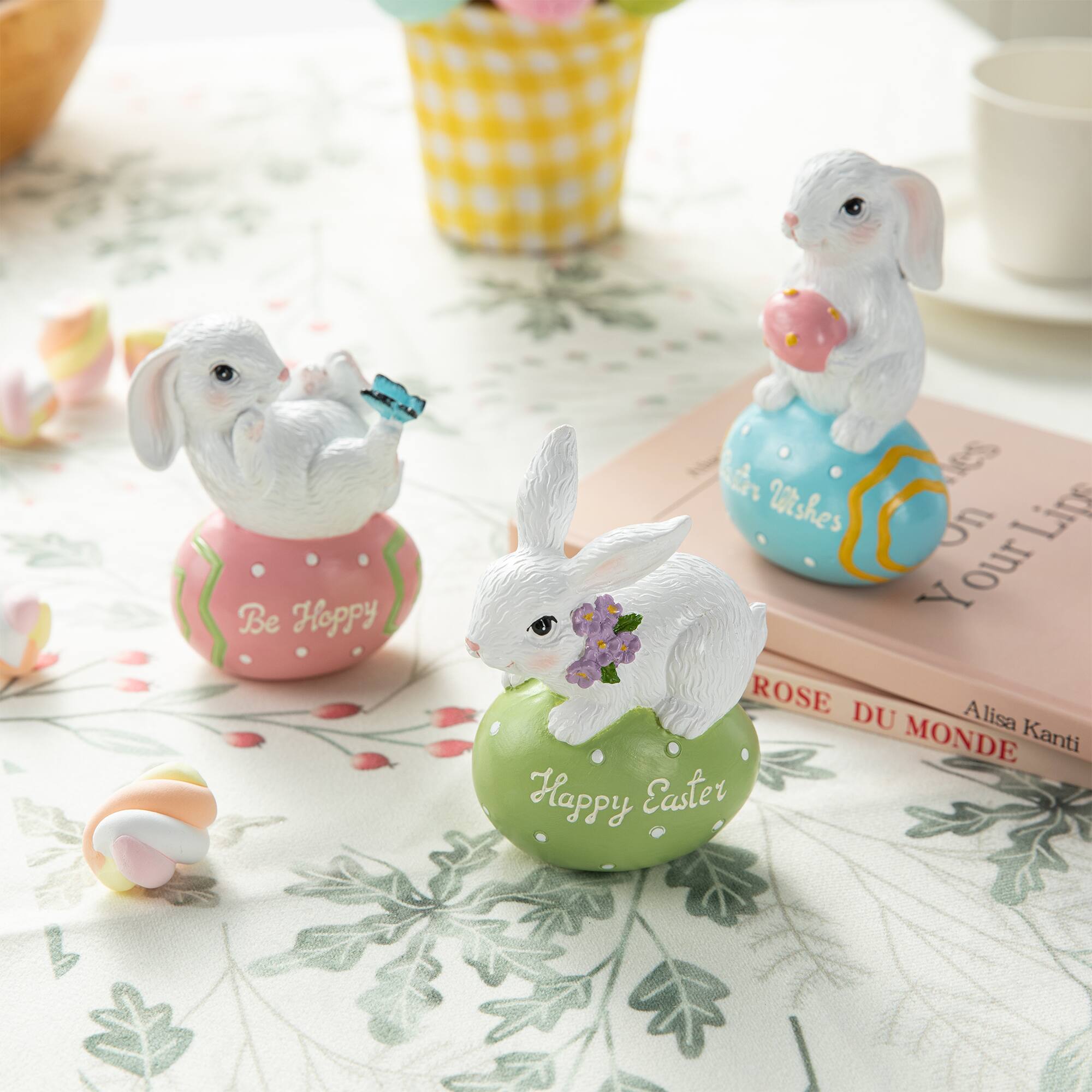 Glitzhome® 4.5" Easter Bunny Table Décor Set