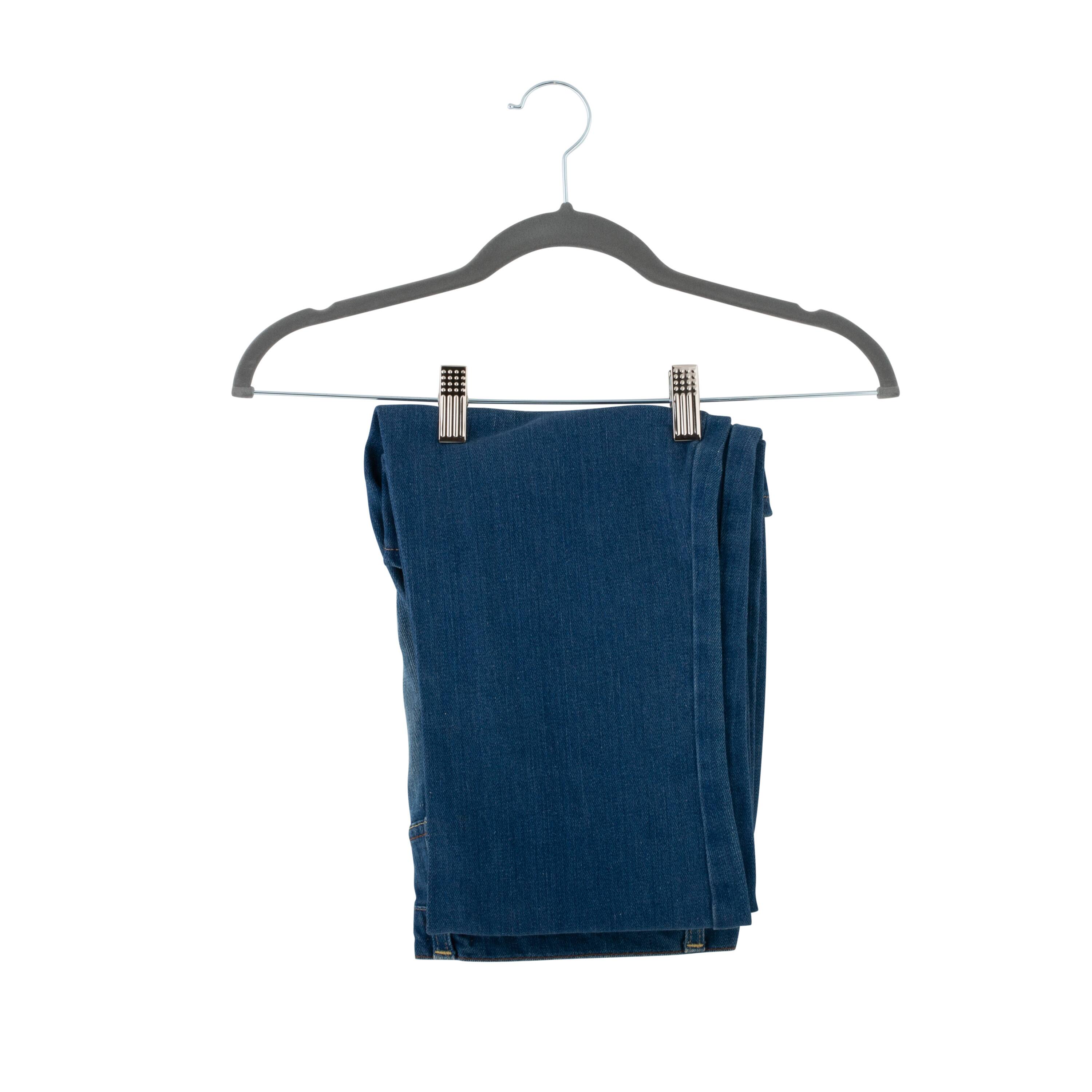 Simplify Slim Velvet Hangers with Clips, 6ct.