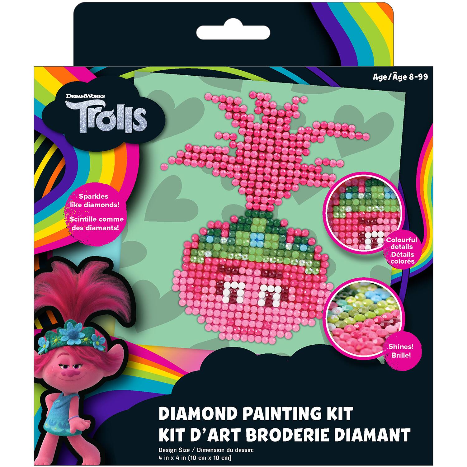 Camelot® Dots Trolls Poppy Fun Diamond Painting Kit