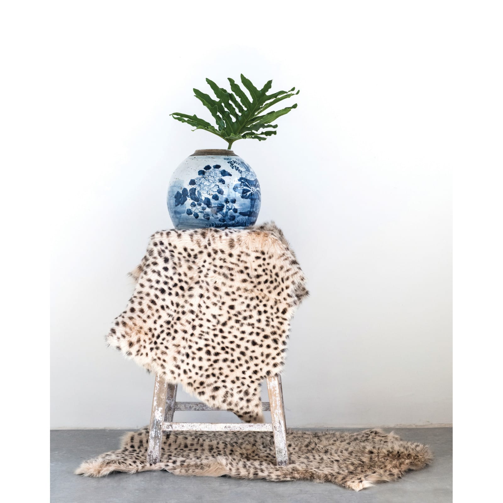 Hello Honey&#xAE; Leopard Print Goat Fur Rug, 24&#x22; x 36&#x22;