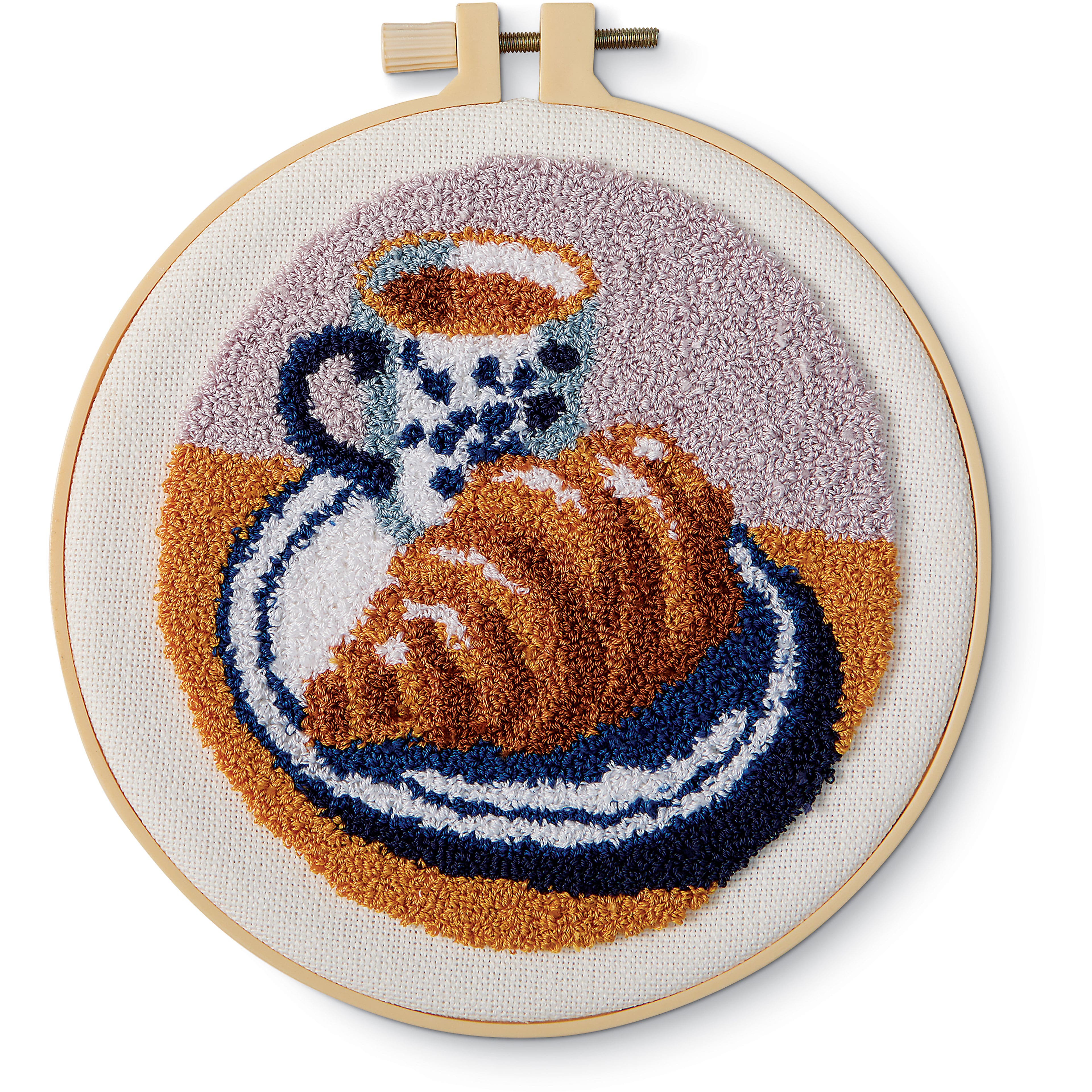 Trousse d’aiguille à poinçon à motif de croissant de 15,2 cm de Loops & Threads