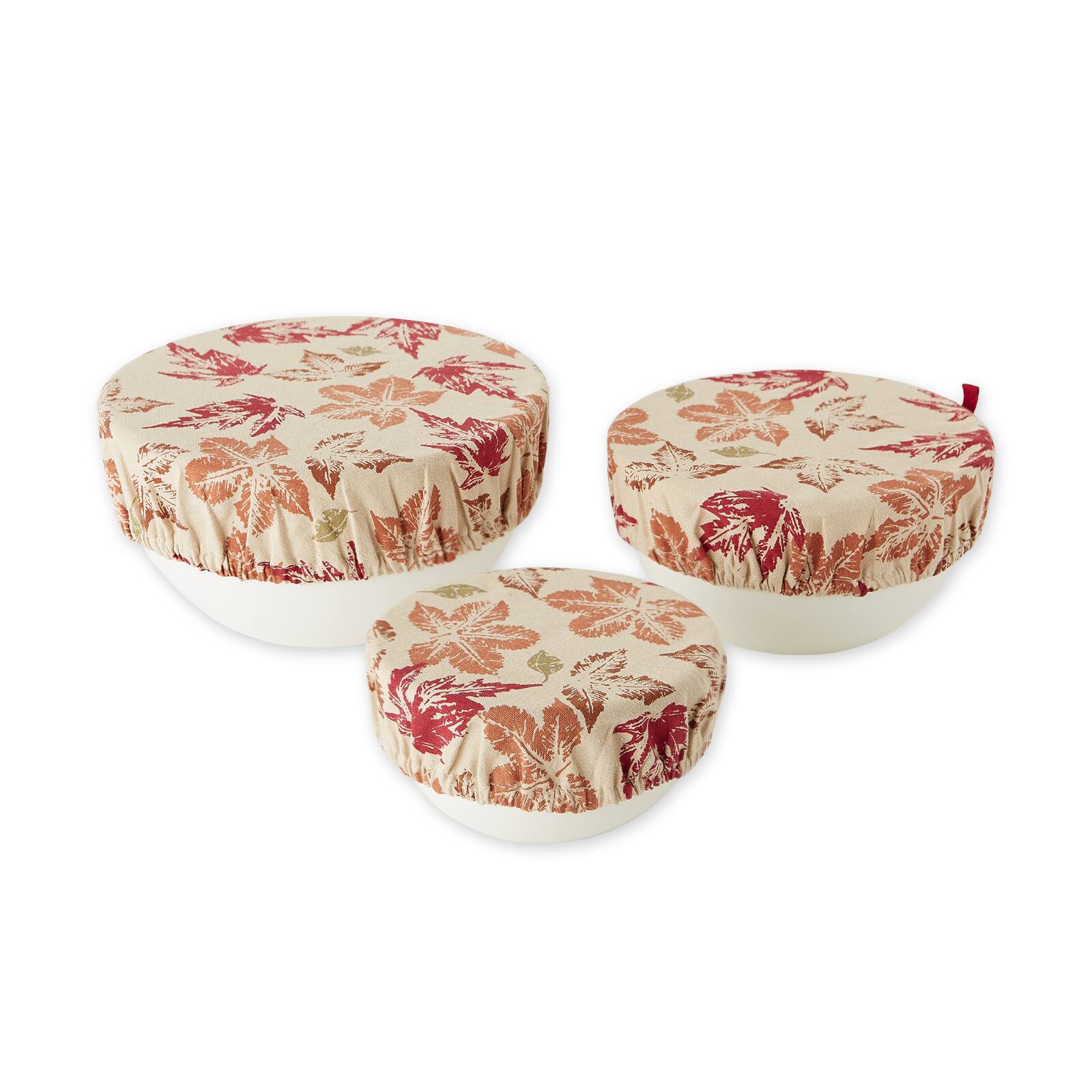 DII® Rustic Leaves Print Dish Cover Set