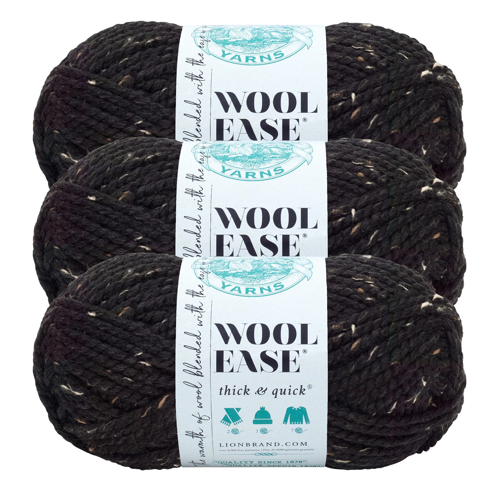 3 Pack Lion Brand® Wool-Ease Thick & Quick Yarn