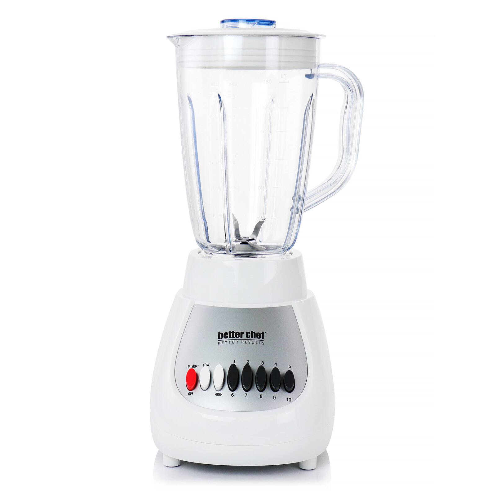 Better Chef White 50oz. 10-Speed 350-Watt Plastic Jar Blender