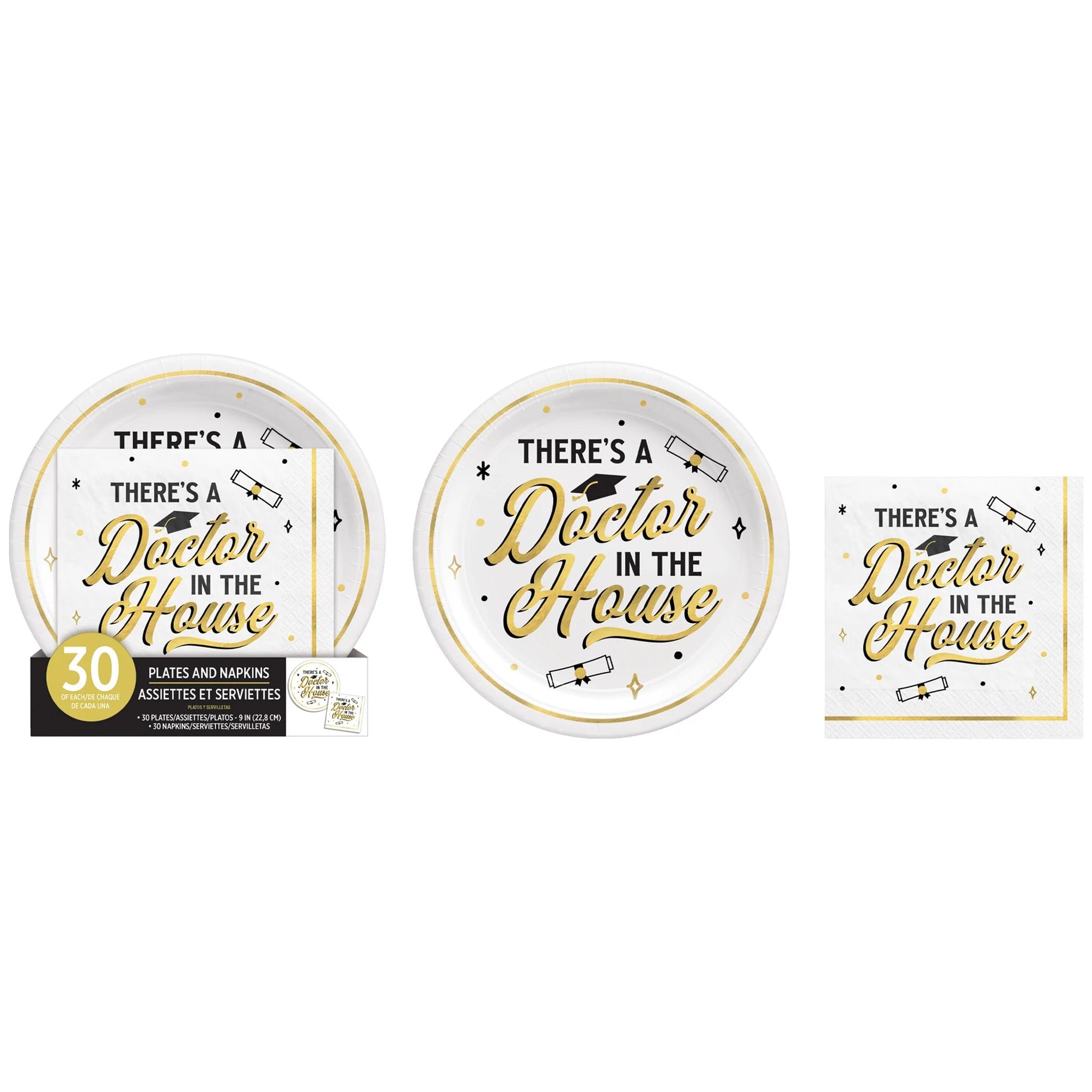 Med School Graduation Plate &#x26; Napkin Party Pack