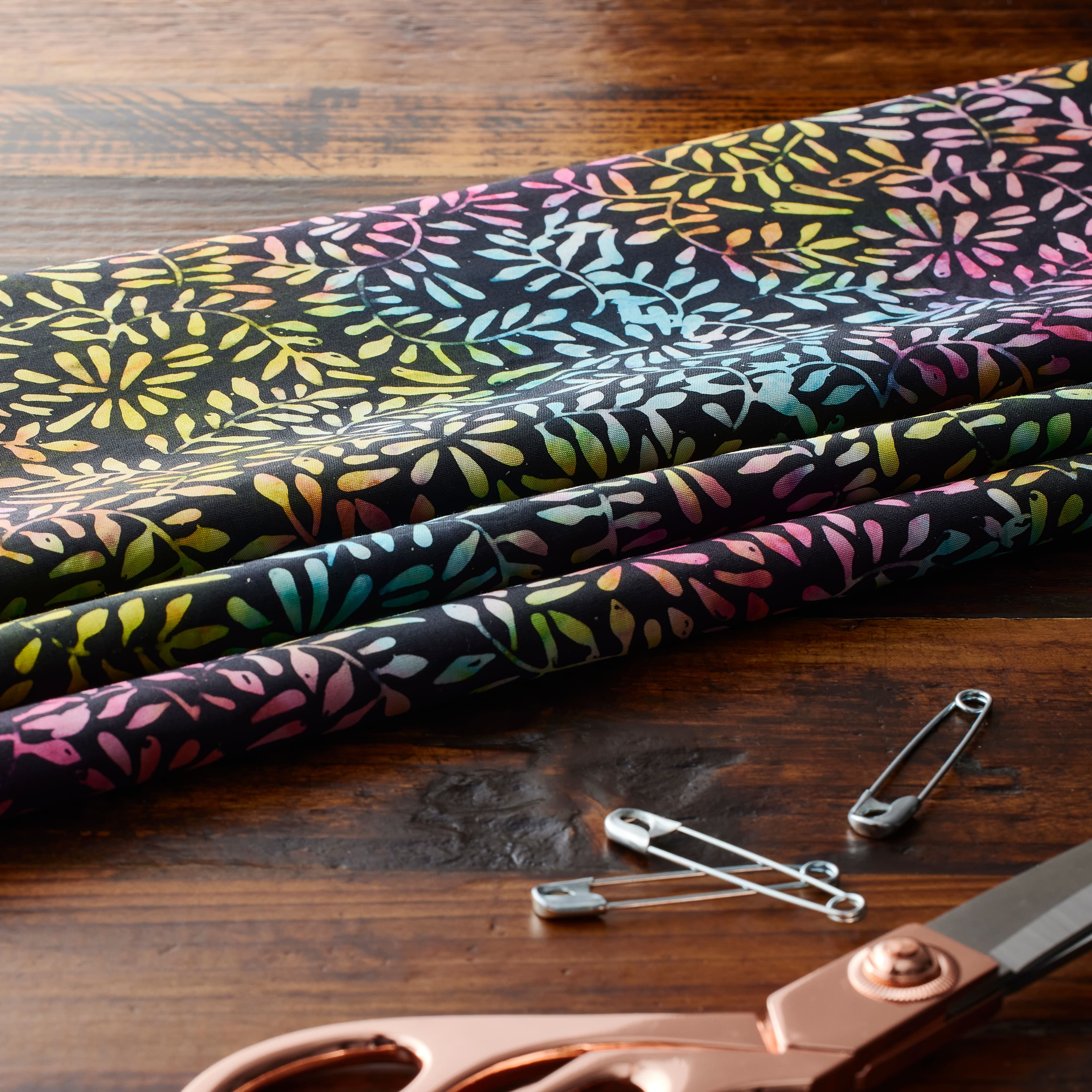 Feldman Batik Rainbow Clover Petal Cotton Fabric