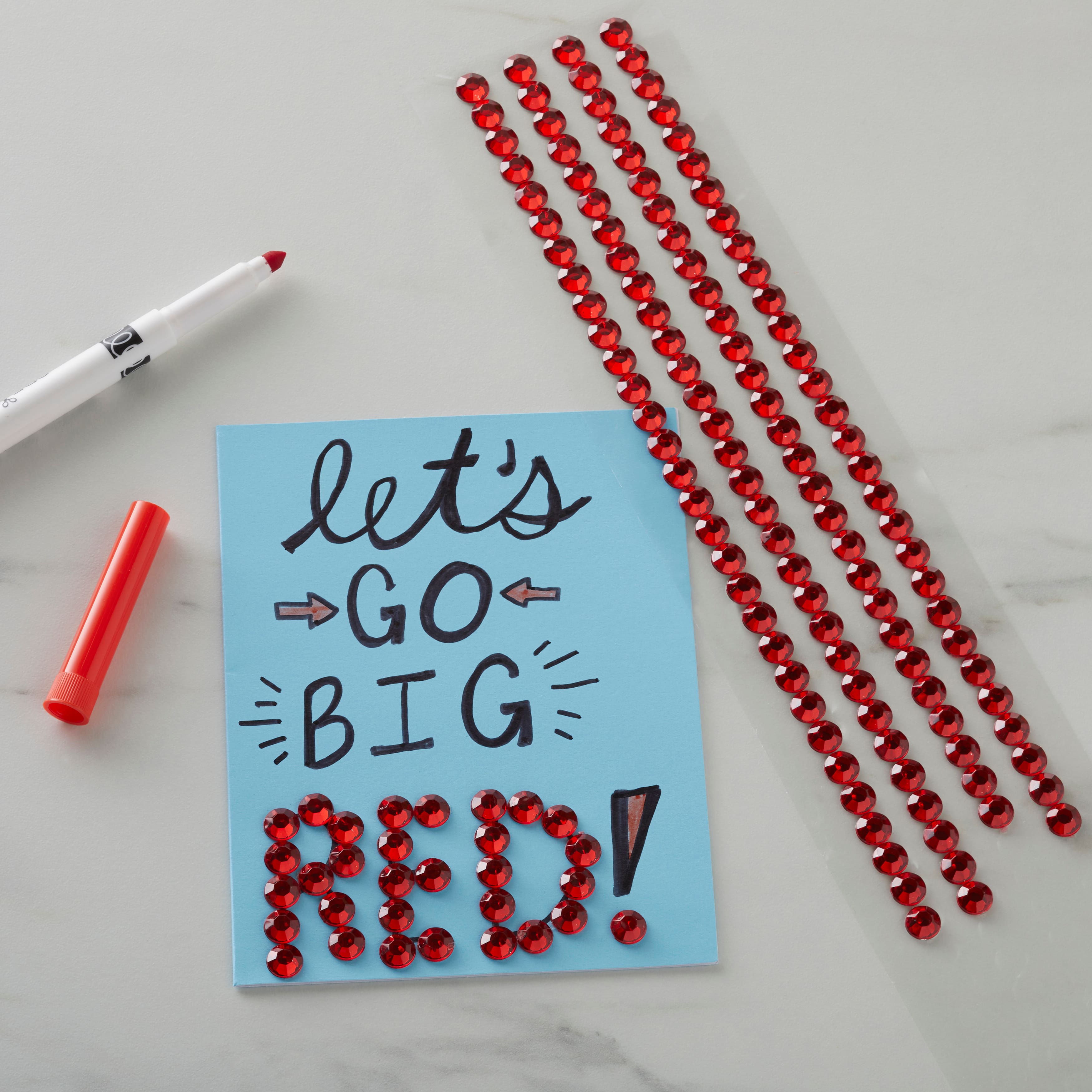 Red Striped Bling Stickers by Recollections&#x2122;