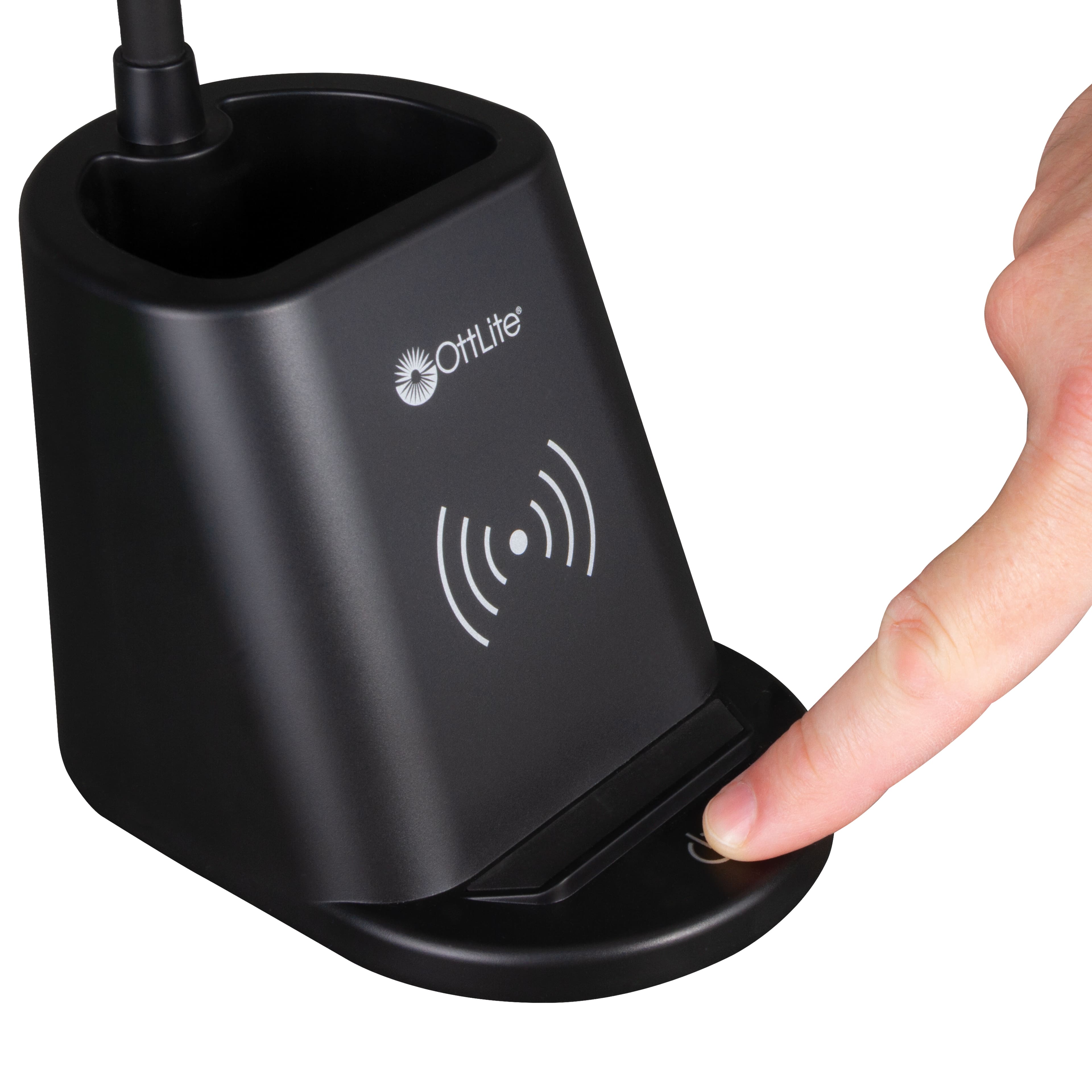 OttLite Wireless Charging LED Lamp with Organizer