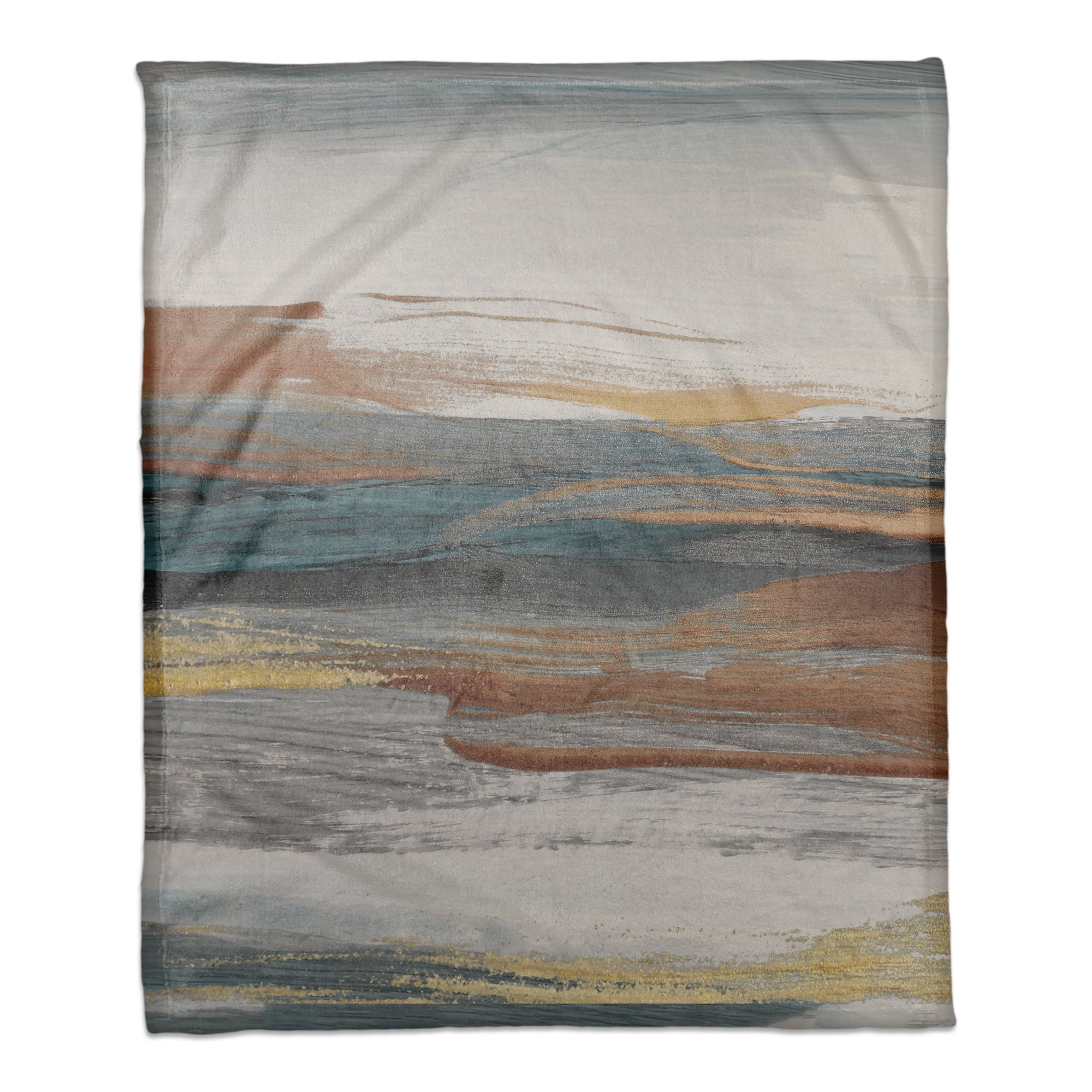 50" x 60" Navy & Rust Coral Fleece Blanket