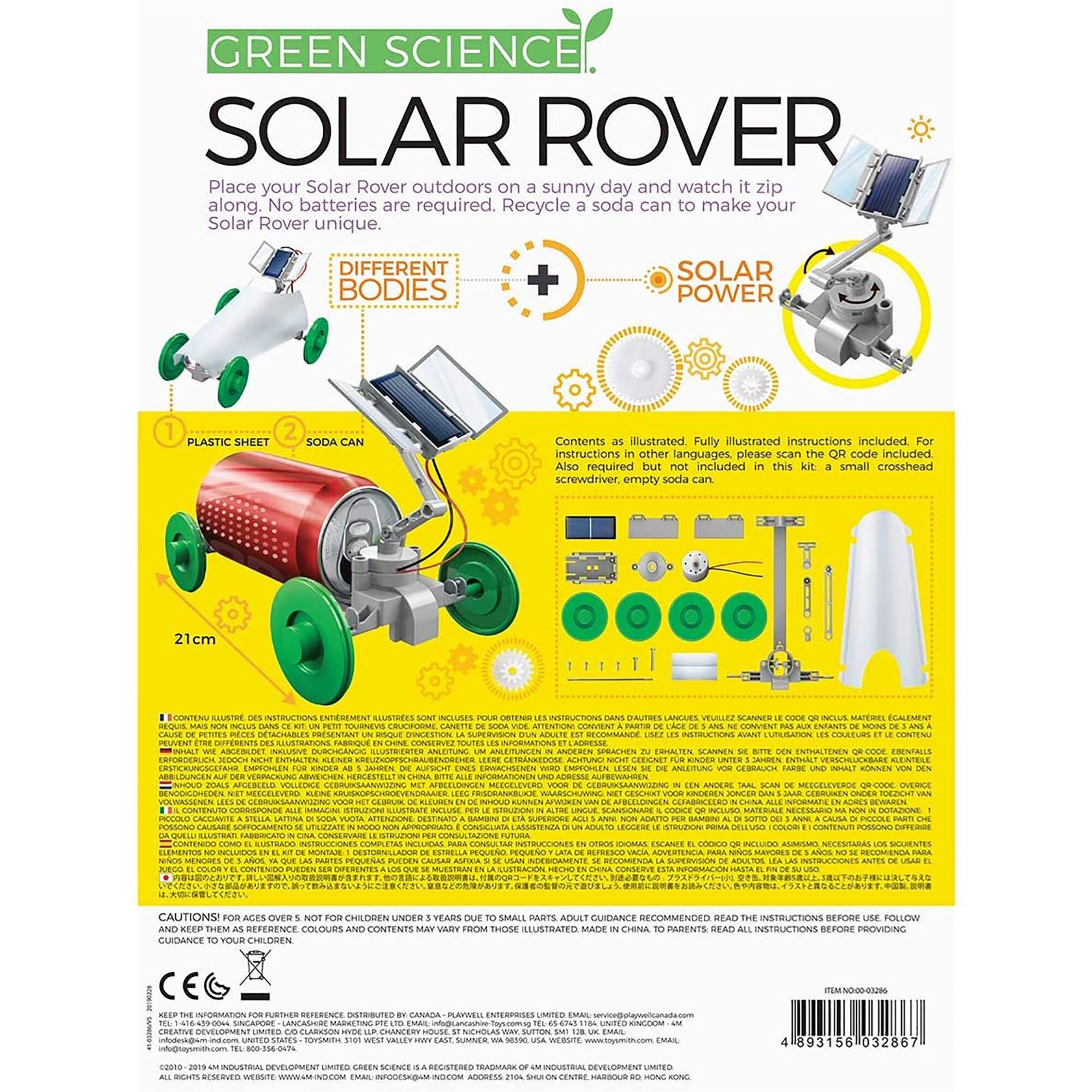 Toysmith&#xAE; 4M KidsLabs Solar Rover Science STEM Kit