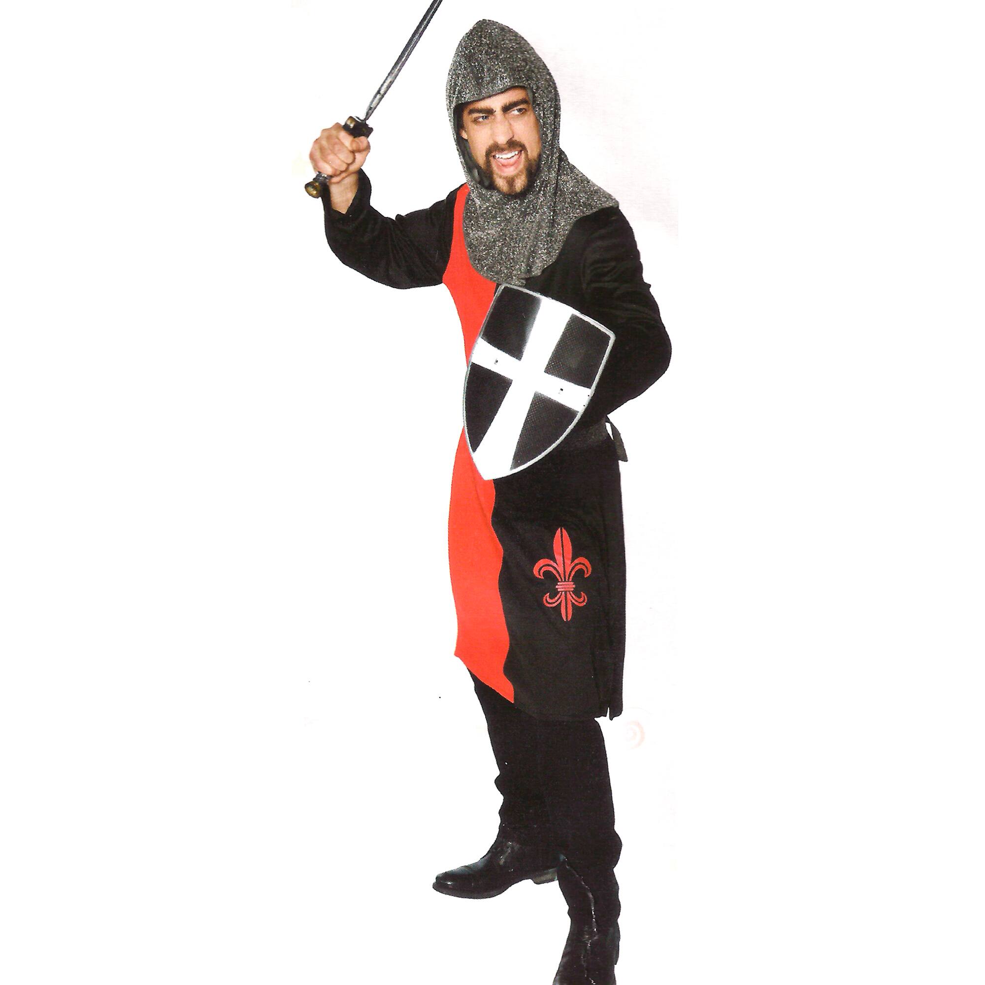 Large Red &#x26; Black Knight Men&#x27;s Costume