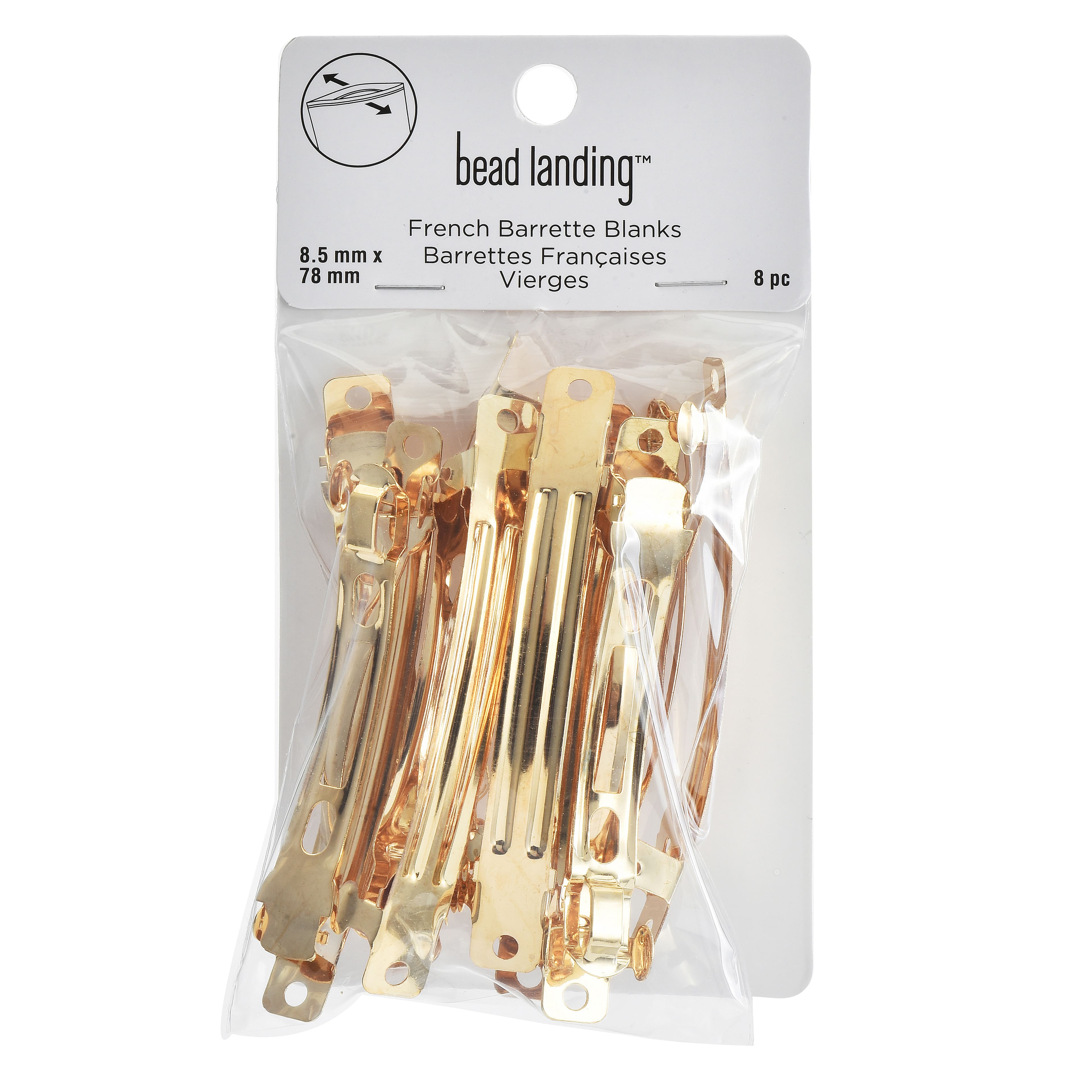 8.5mm French Barrette Blanks, 8ct. by Bead Landing&#x2122;