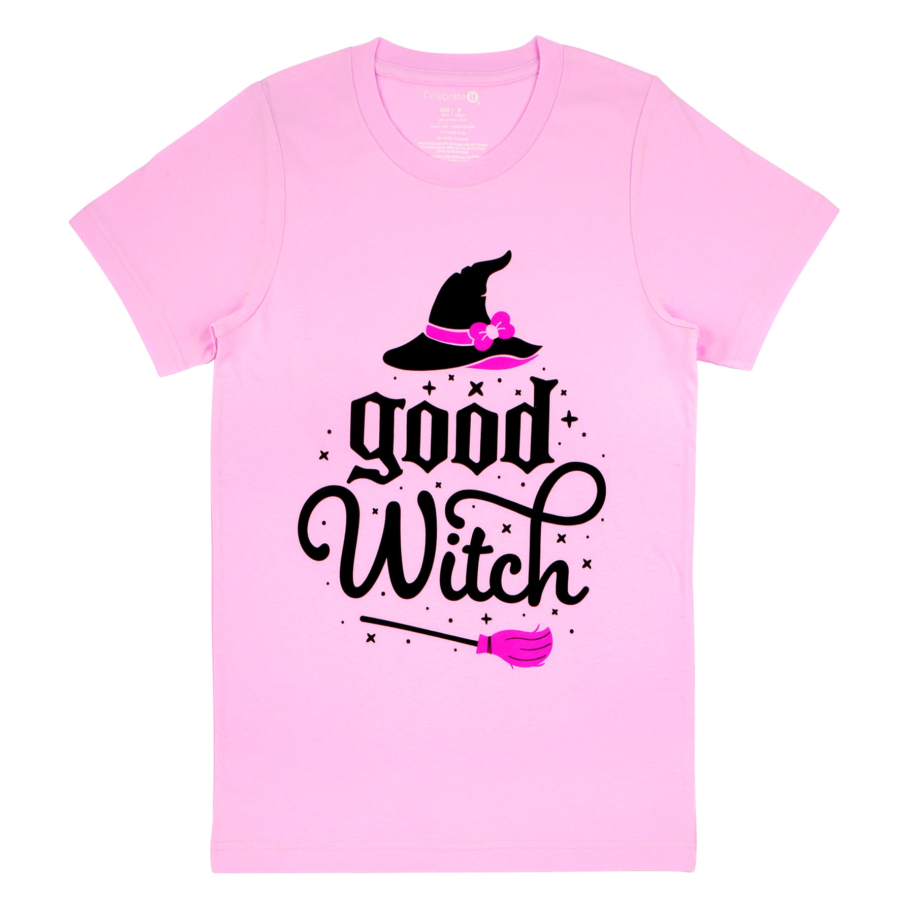 Pink Good Witch Adult Crew Neck T-Shirt by Celebrate It&#x2122;