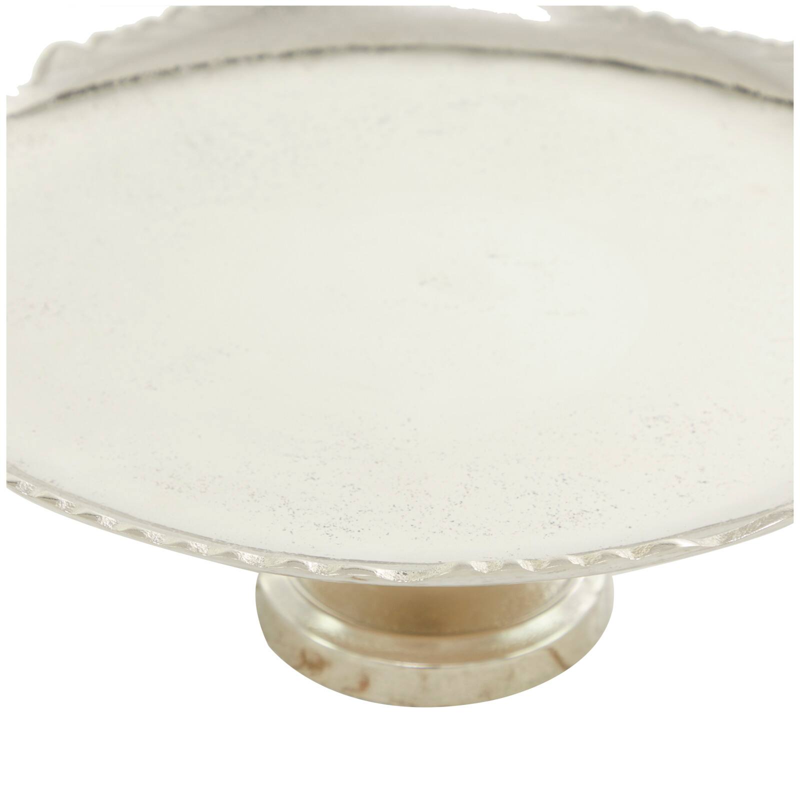 CosmoLiving by Cosmopolitan 16" Silver Aluminum Cake Stand