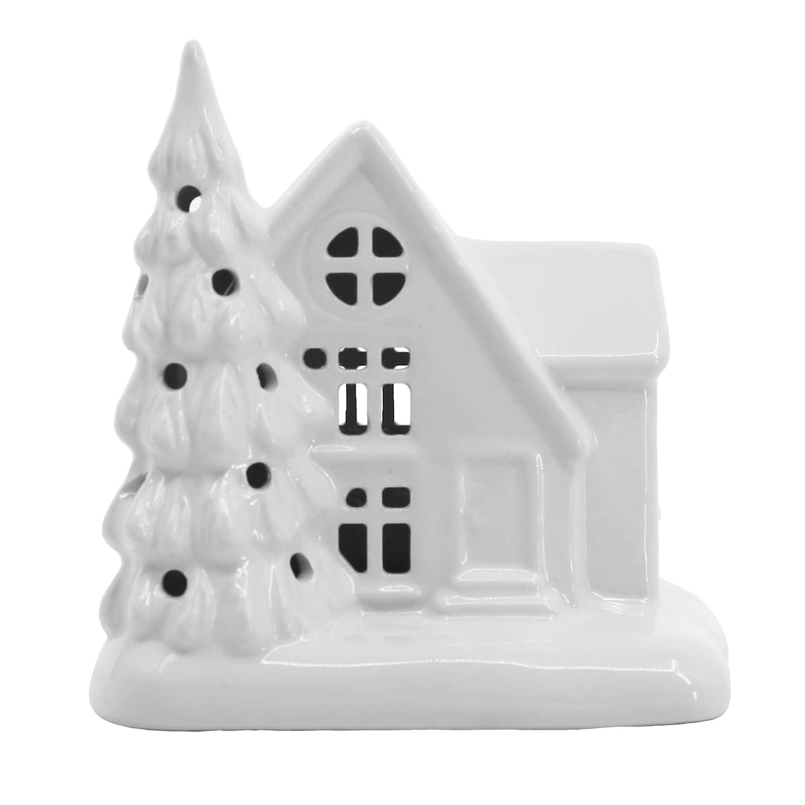 4.75&#x22; Pre-Lit Ceramic House Decoration by Ashland&#xAE;