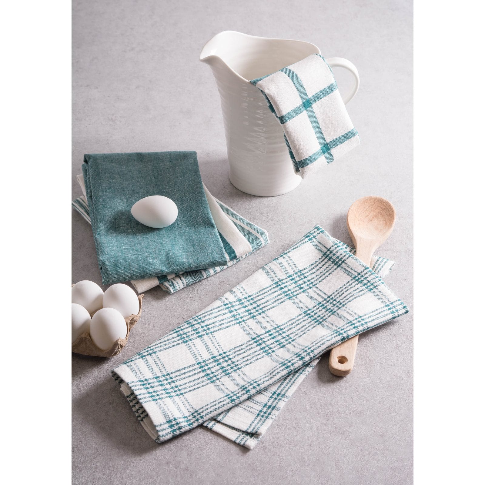 DII® Teal Woven Dishtowel Set