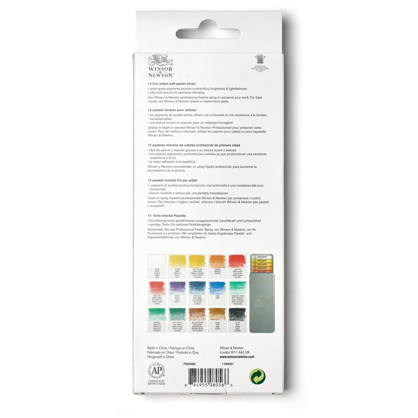 Winsor &#x26; Newton&#x2122; Introduction to Fine Art 15 Color Soft Pastel Set