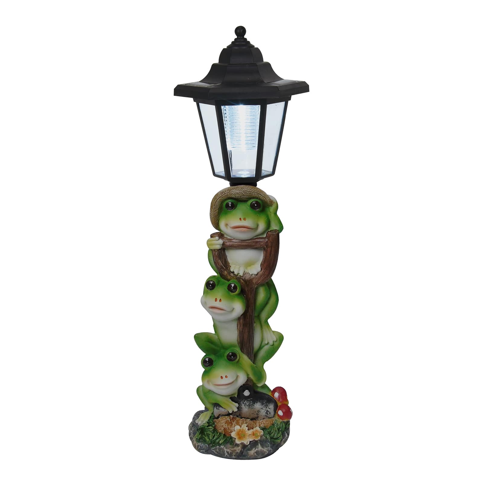 Santa's Workshop 16" Frog Solar Lightpost