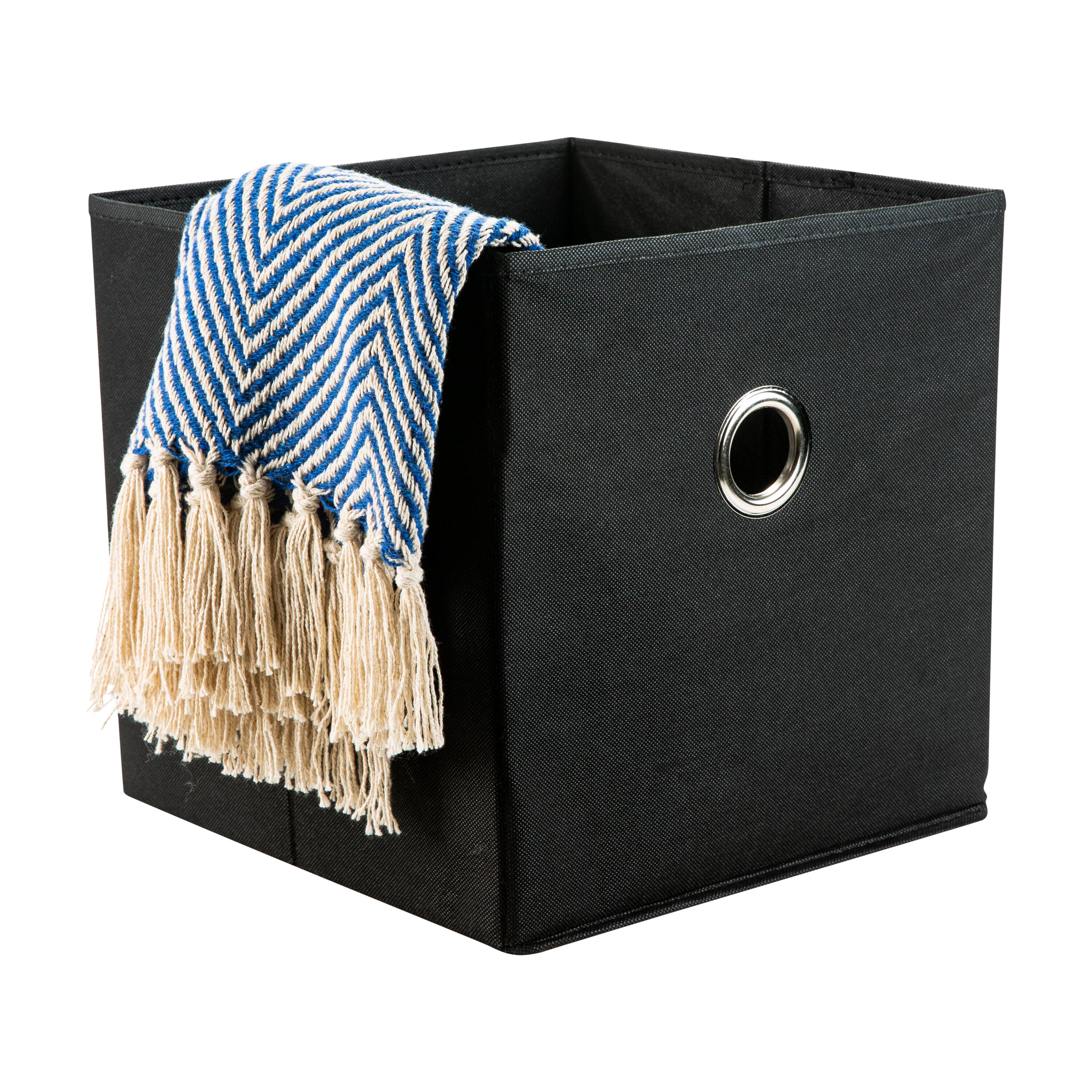 Organize It All 12" Black Storage Cubes, 2ct.