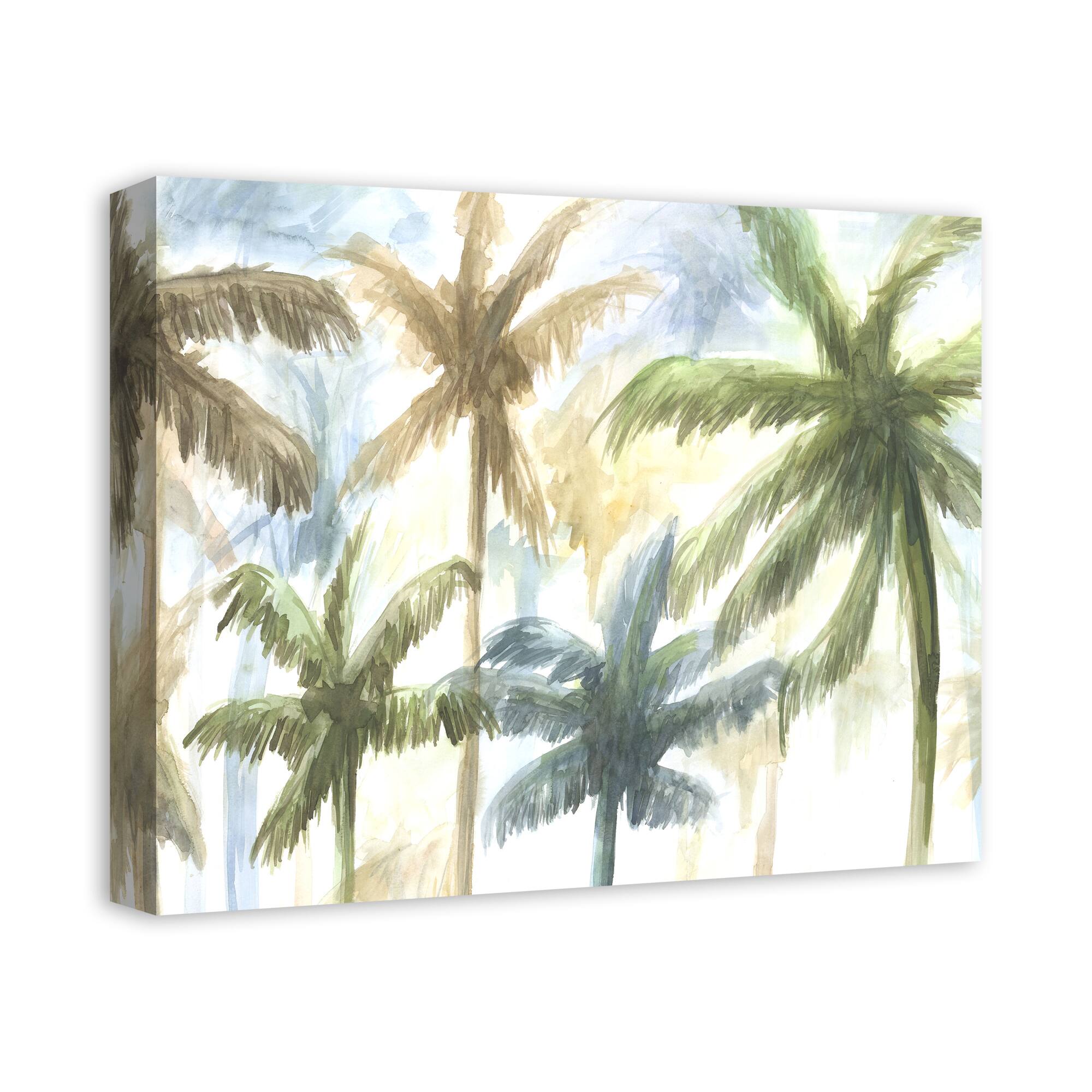Sunrise Palm Trees Canvas Wall Art