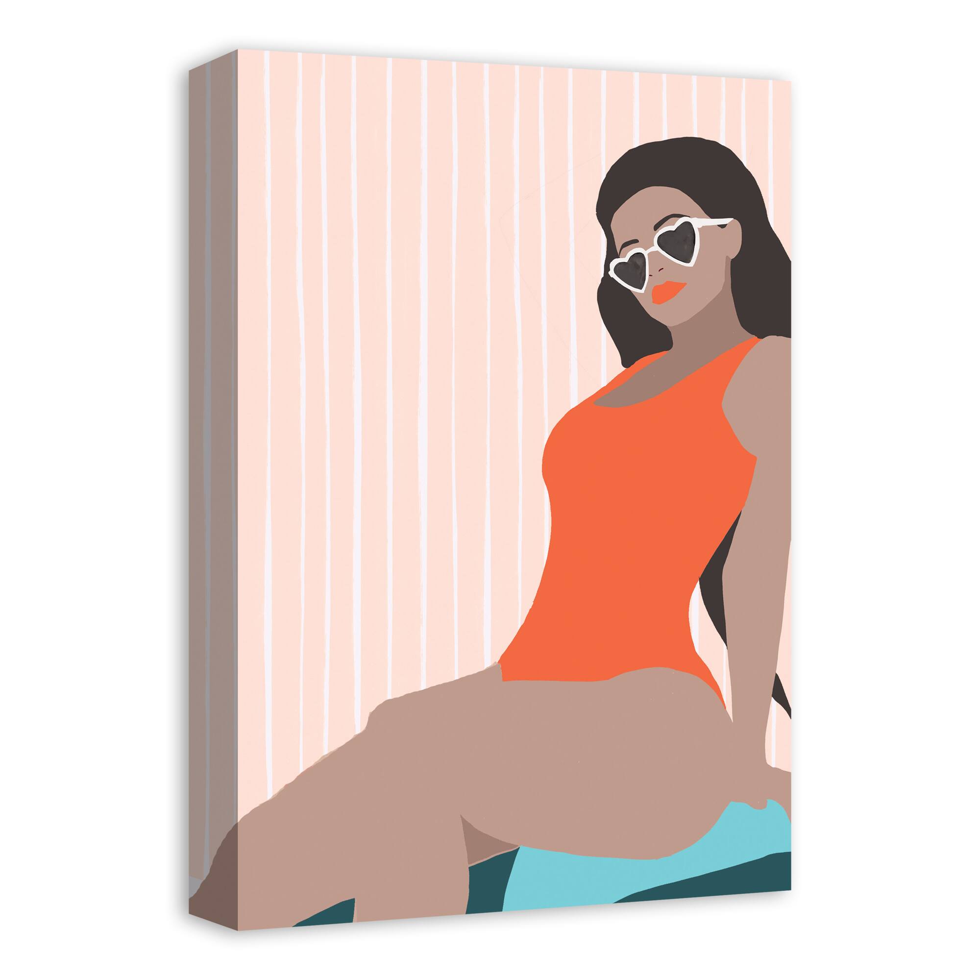 Beach Girl Canvas Wall Art