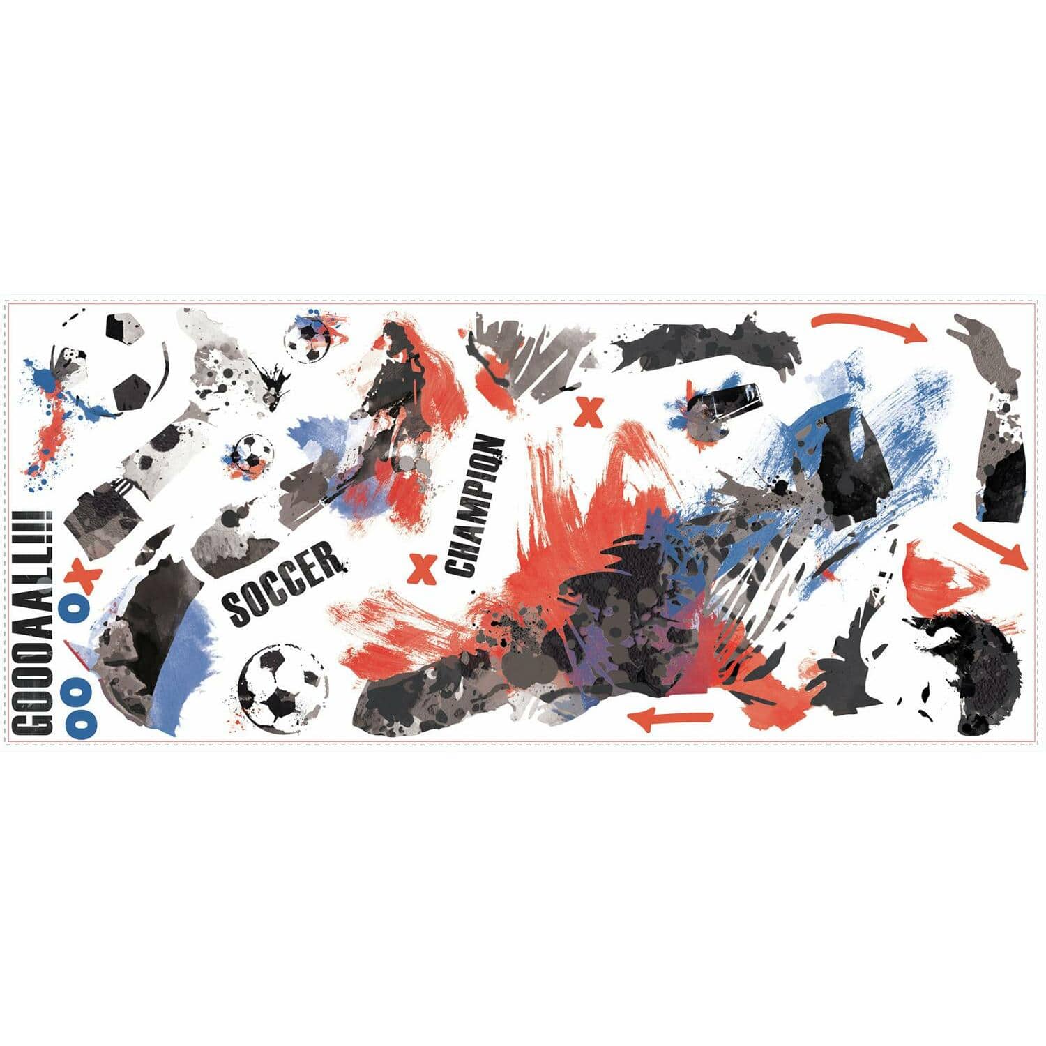 RoomMates Soccer Champion Peel & Stick Giant Decals