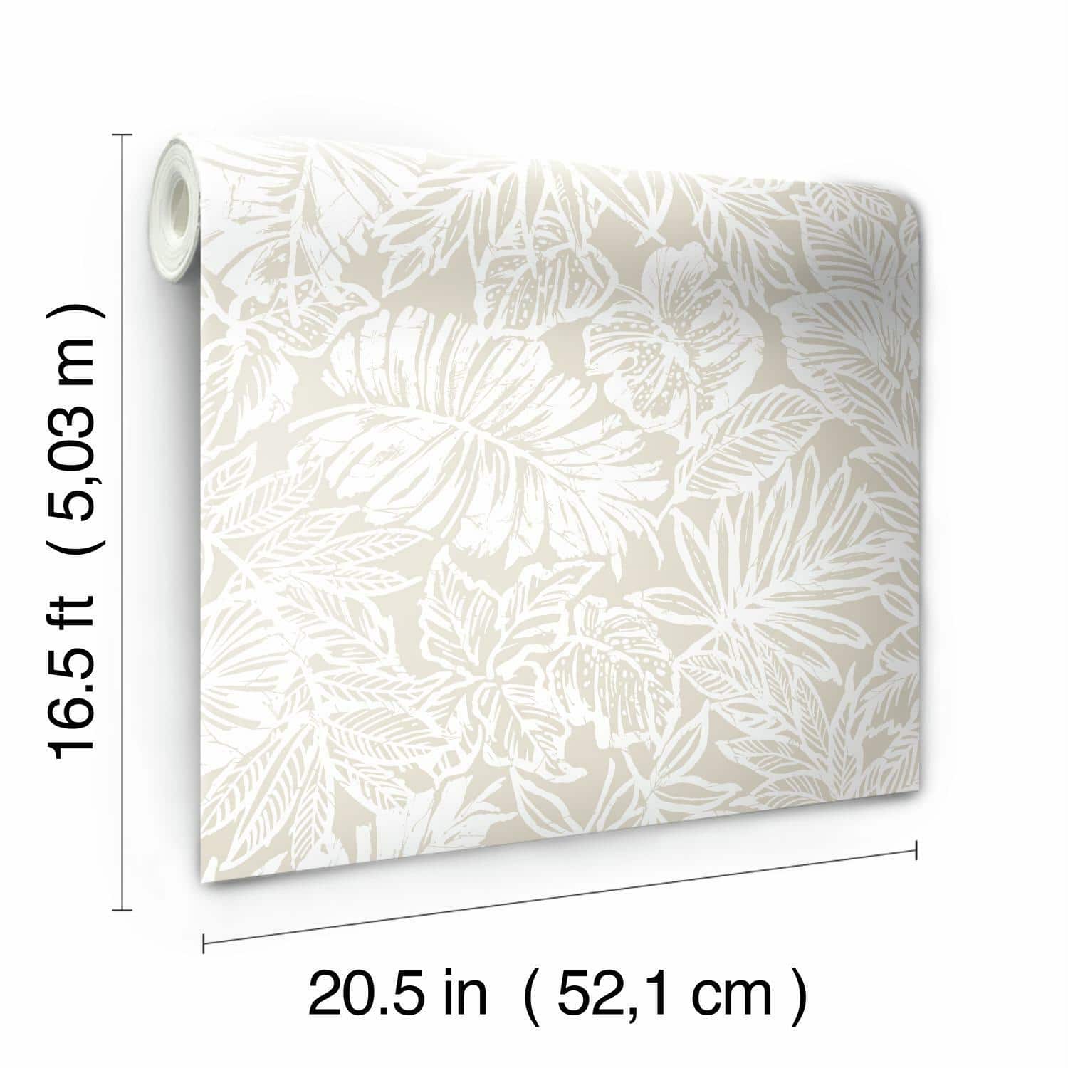 RoomMates Batik Tropical Leaf Peel & Stick Wallpaper