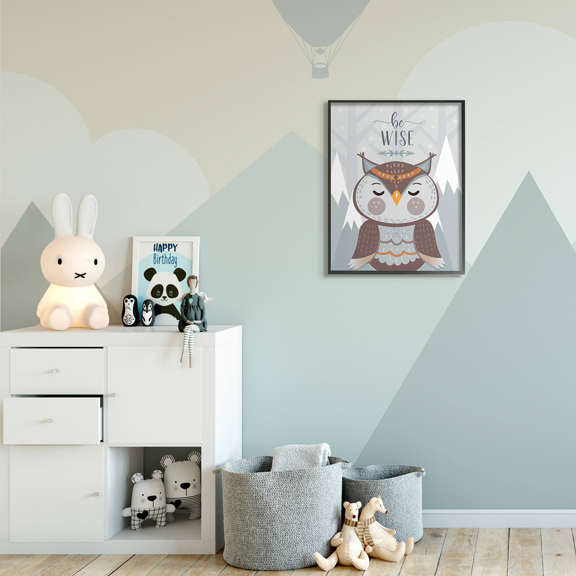 Stupell Industries Be Wise Loveable Owl Black Frame Wall Art