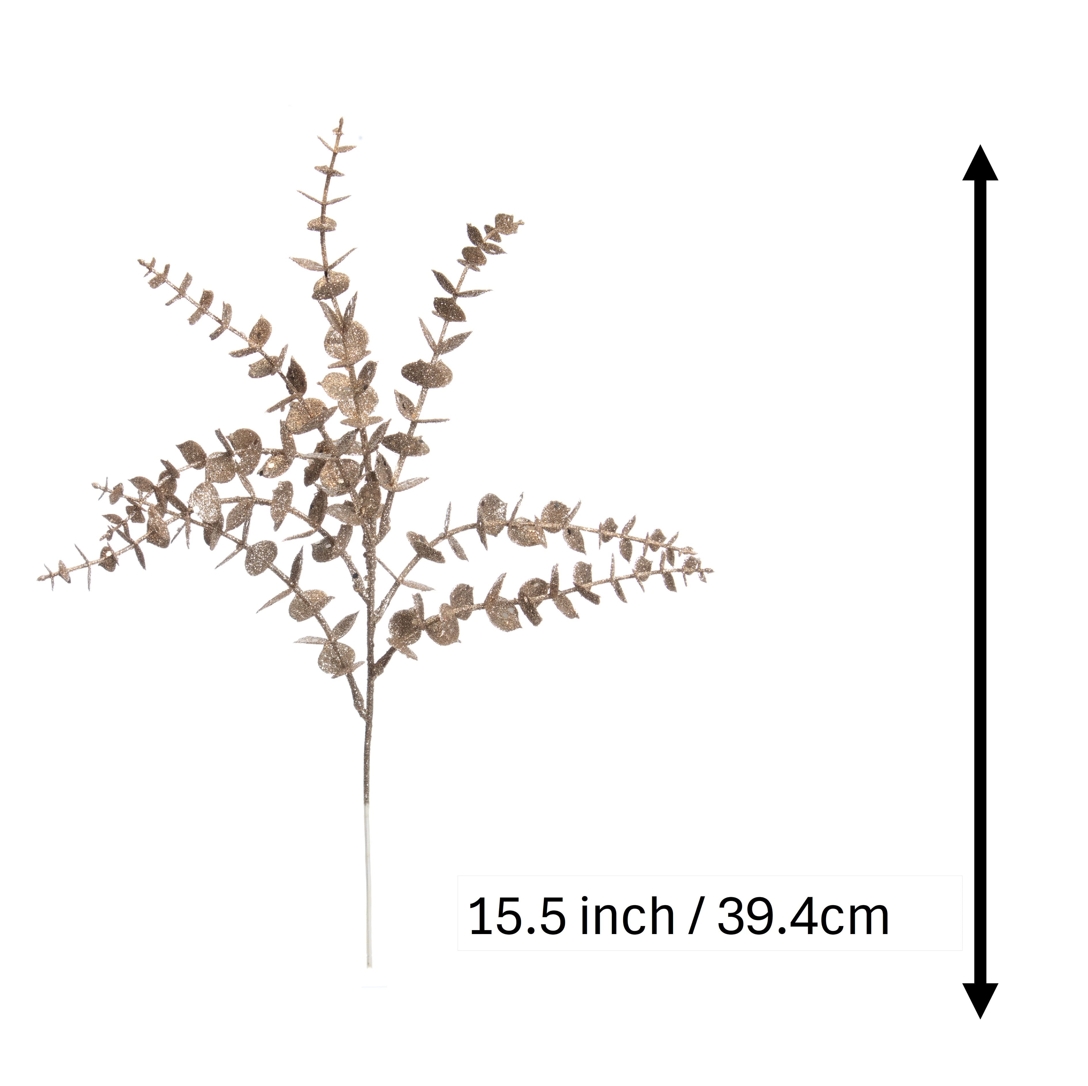 15.5&#x22; Champagne Glitter Eucalyptus Pick by Ashland&#xAE;