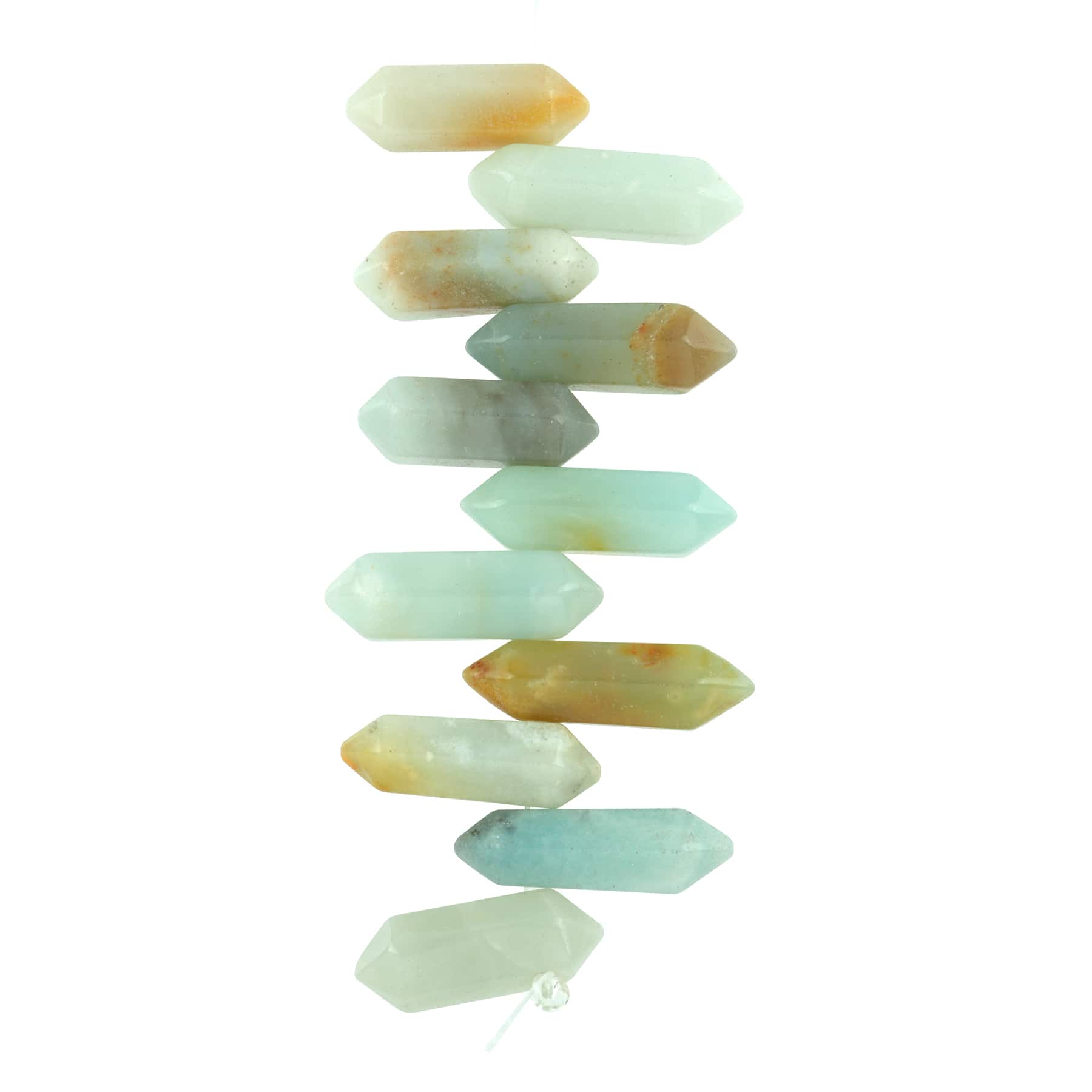 Blue & Green Amazonite Spike Beads by Bead Landing™