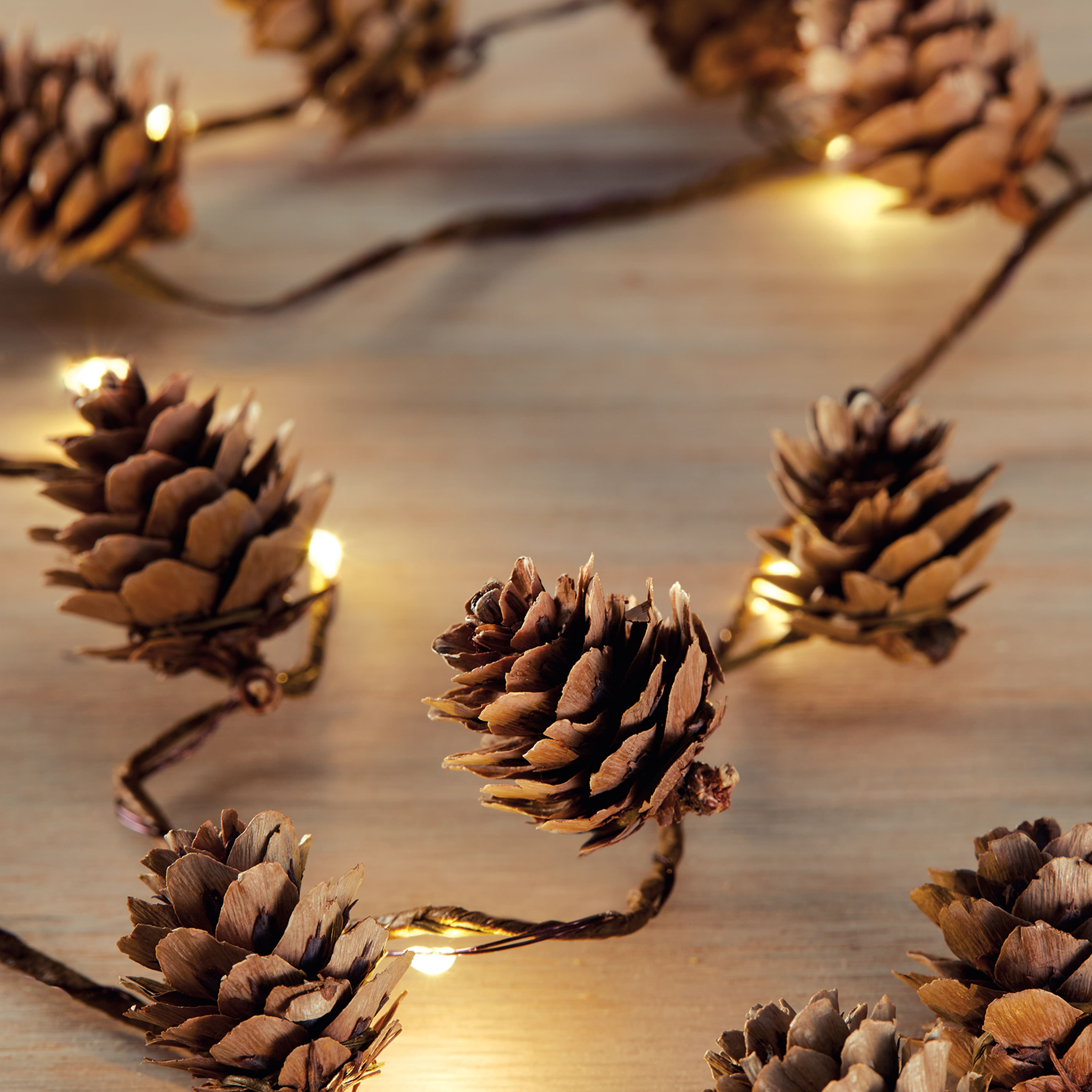 18ct. Warm White LED Pinecone String Lights by Ashland®
