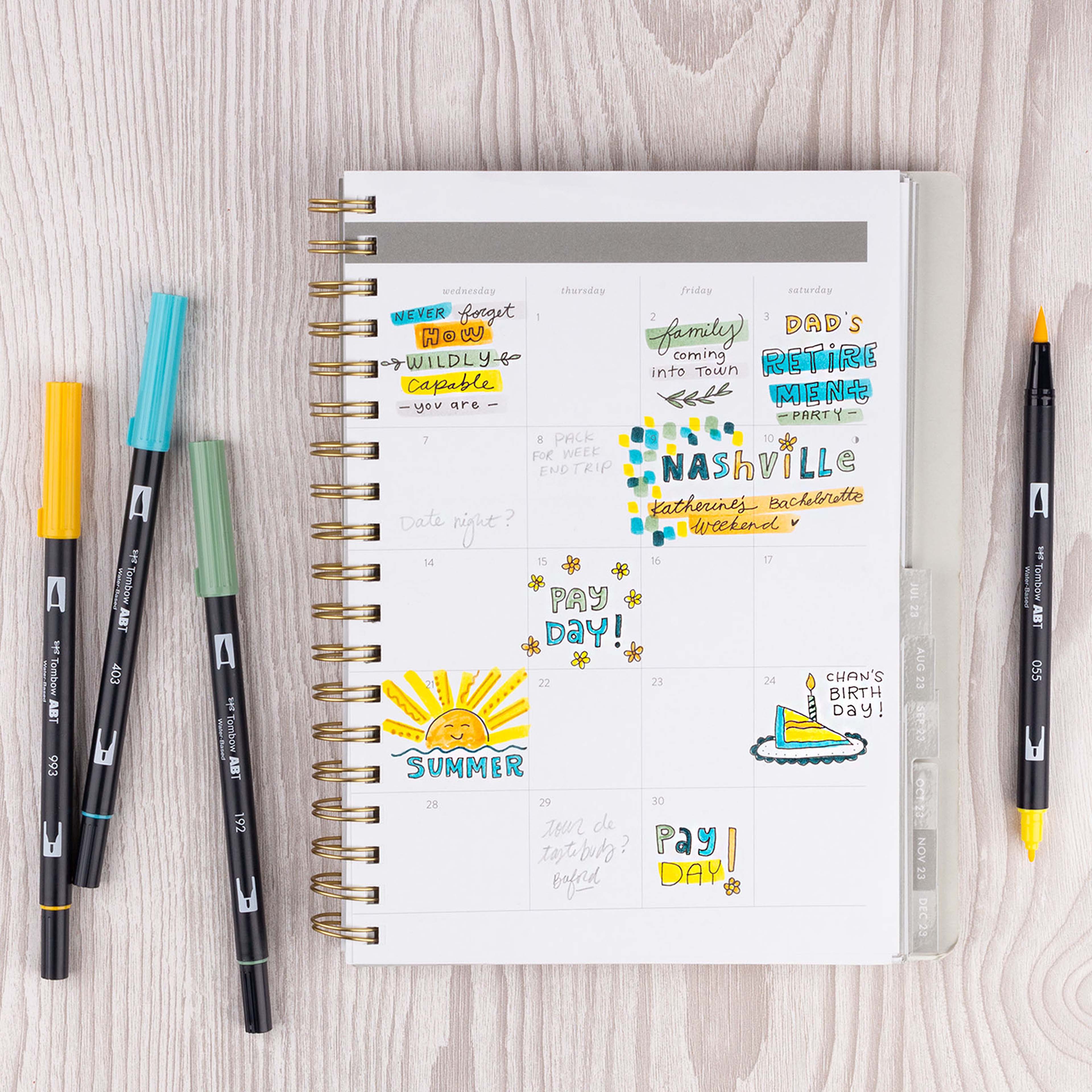 Tombow Lemon Squeezy Dual Brush Pen Set