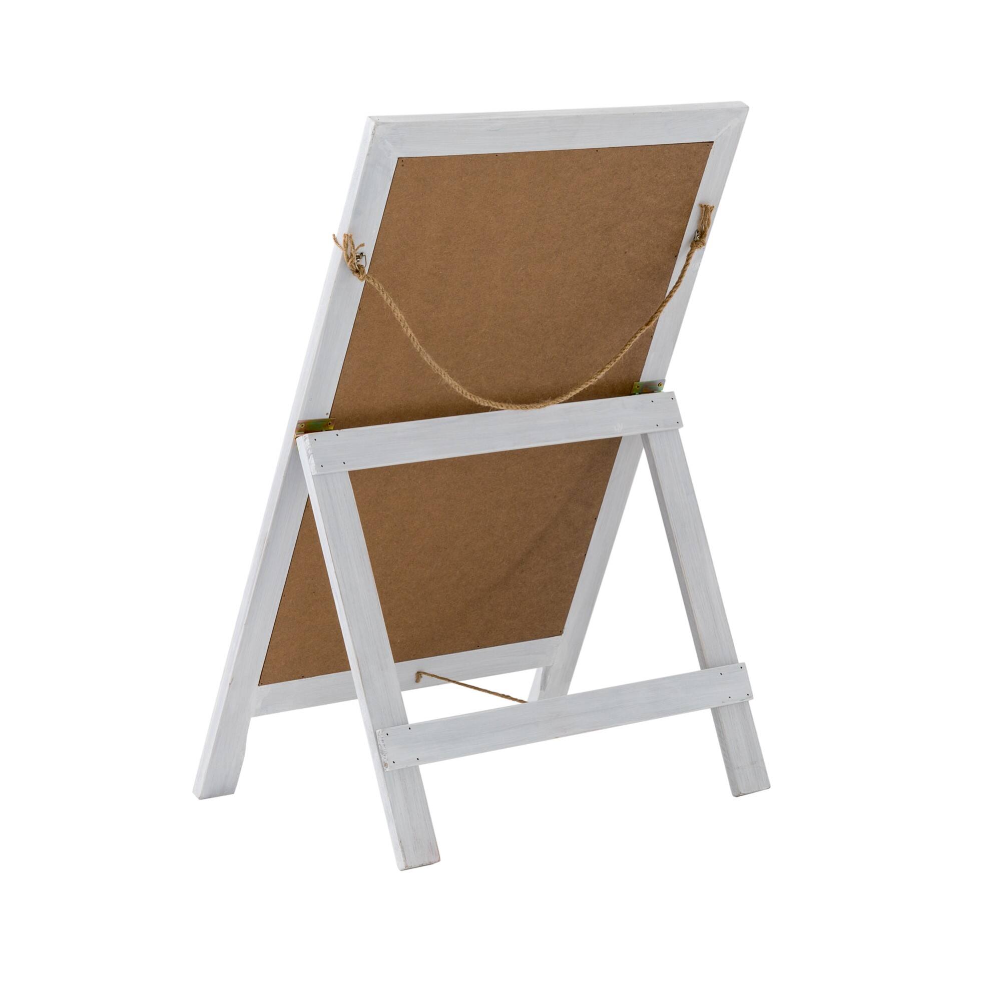 Glitzhome® 30" White Wood Chalkboard