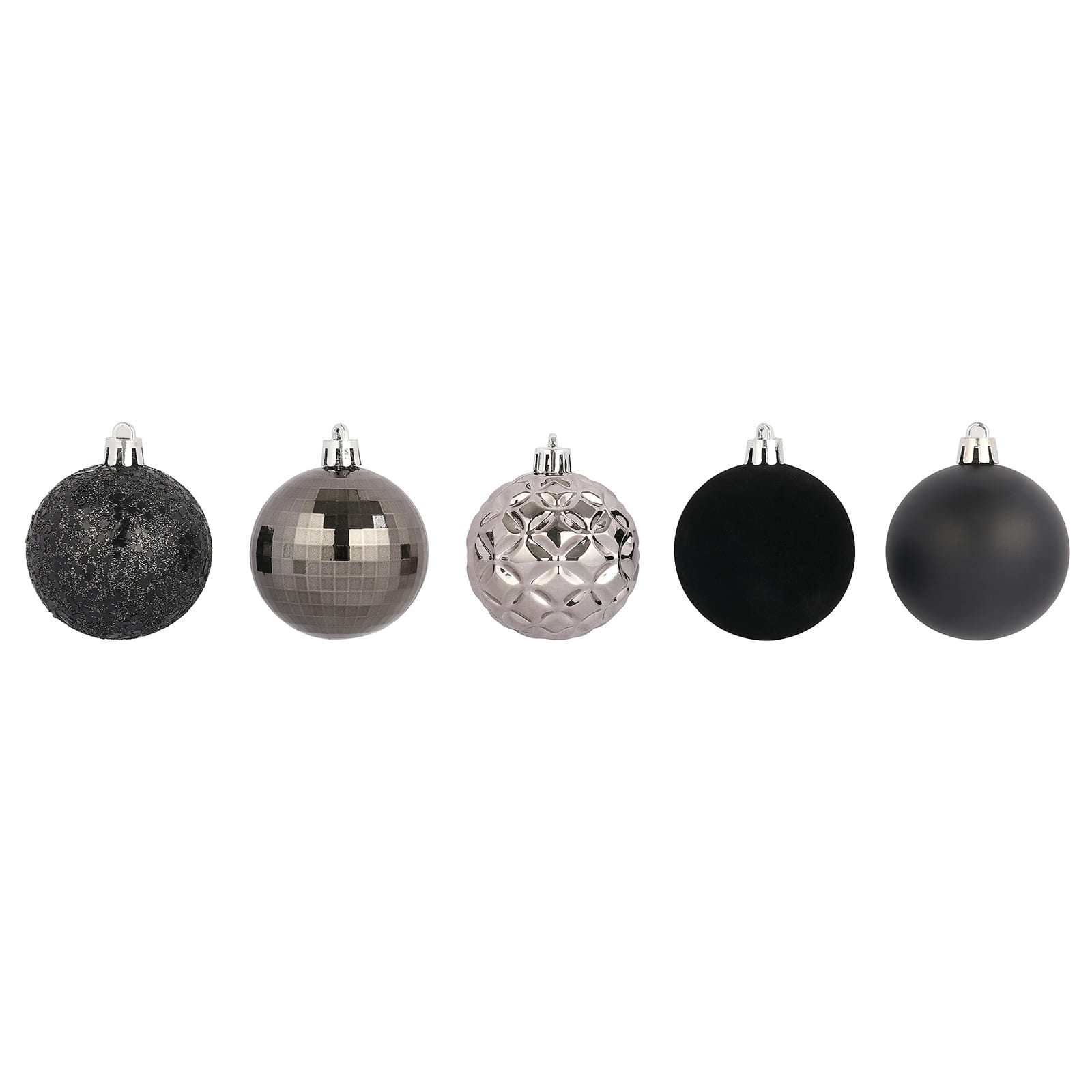 40 Pack 2&#x22; Black Shatterproof Ball Ornaments by Ashland&#xAE;