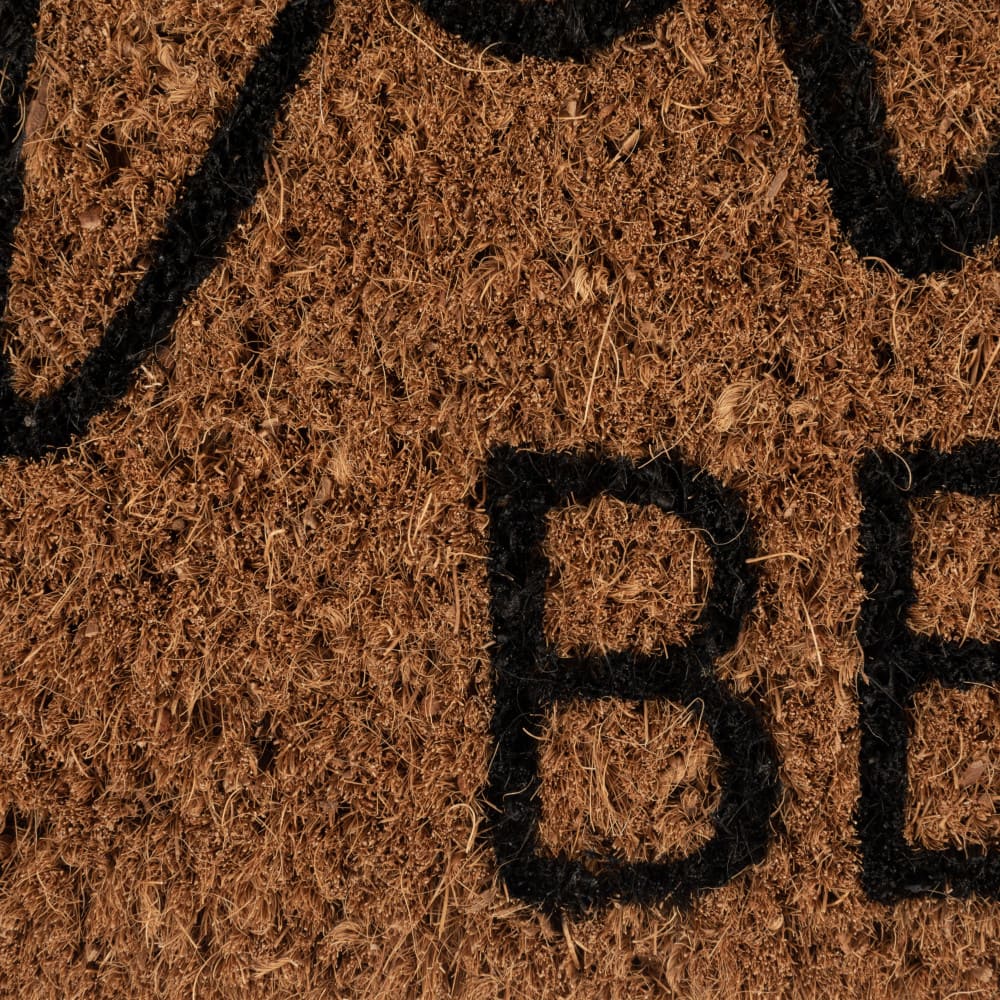 Hello Honey&#xAE; Black &#x26; Brown Hello Beautiful Natural Coir Doormat