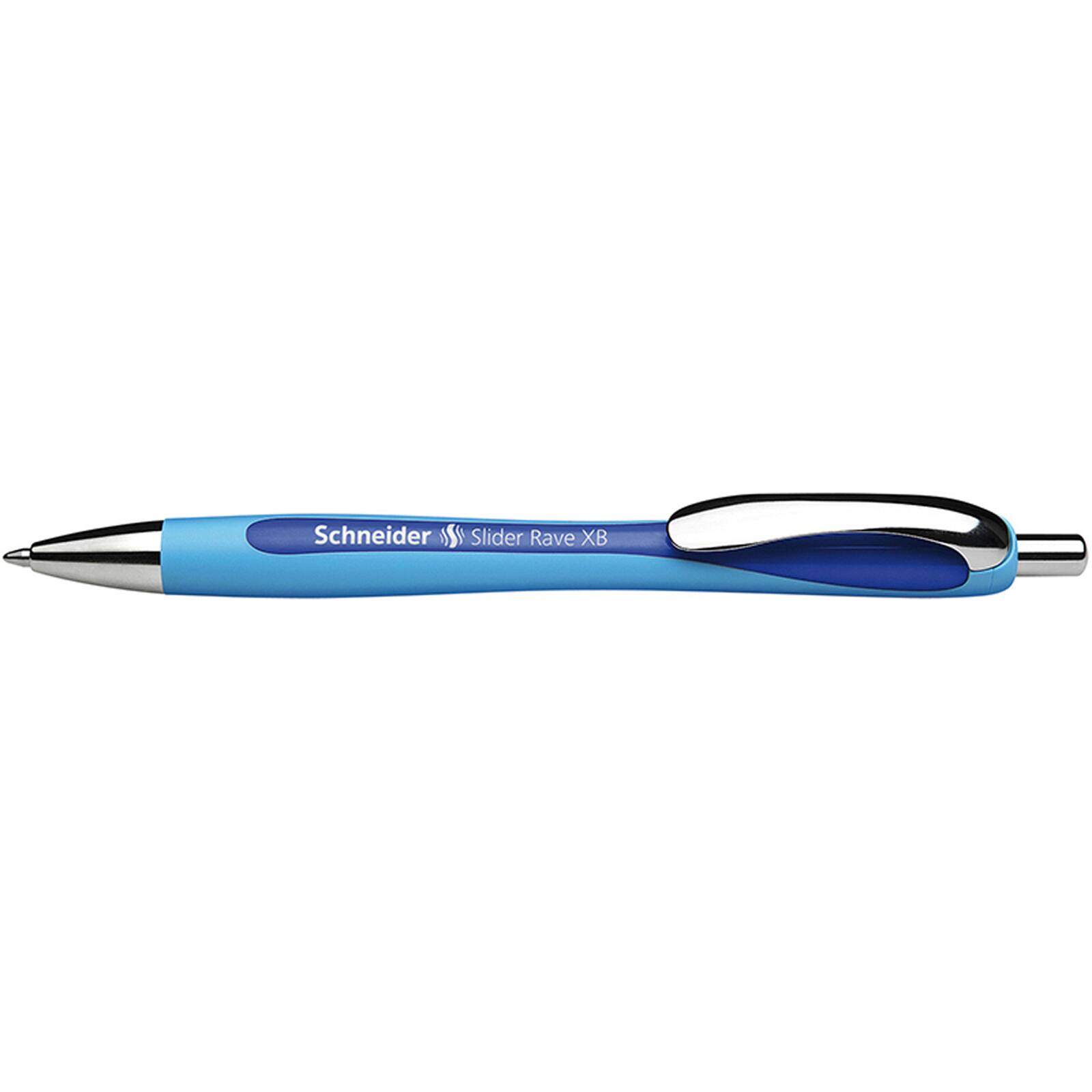 5 Packs: 5 ct. (25 total) Schneider&#xAE; Blue Slider Rave XB Retractable Ballpoint Pens