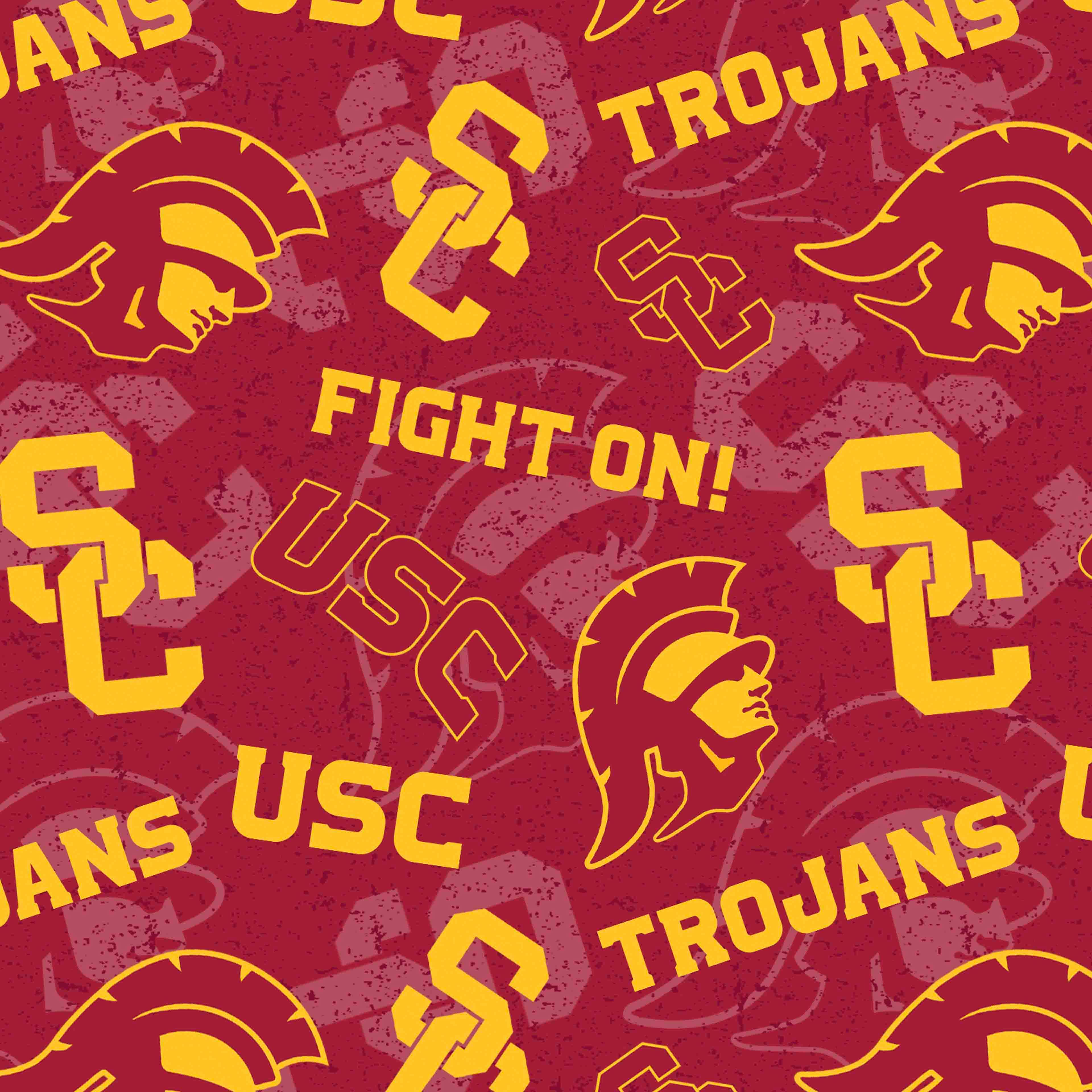 NCAA University of Southern California Trojans Cotton Fabric