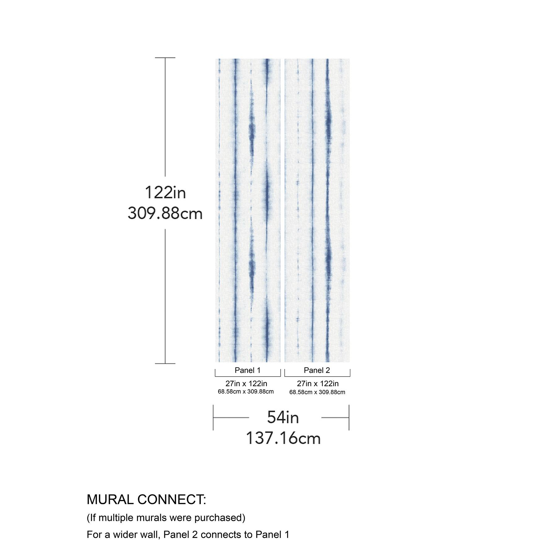 Katie Hunt Denim Blue Hello Shibori Wall Mural