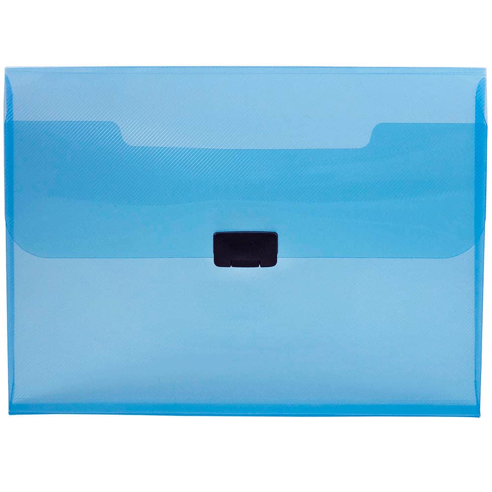 JAM Paper 9.5&#x22; x 13.25&#x22; Plastic Box Portfolio with Center Buckle
