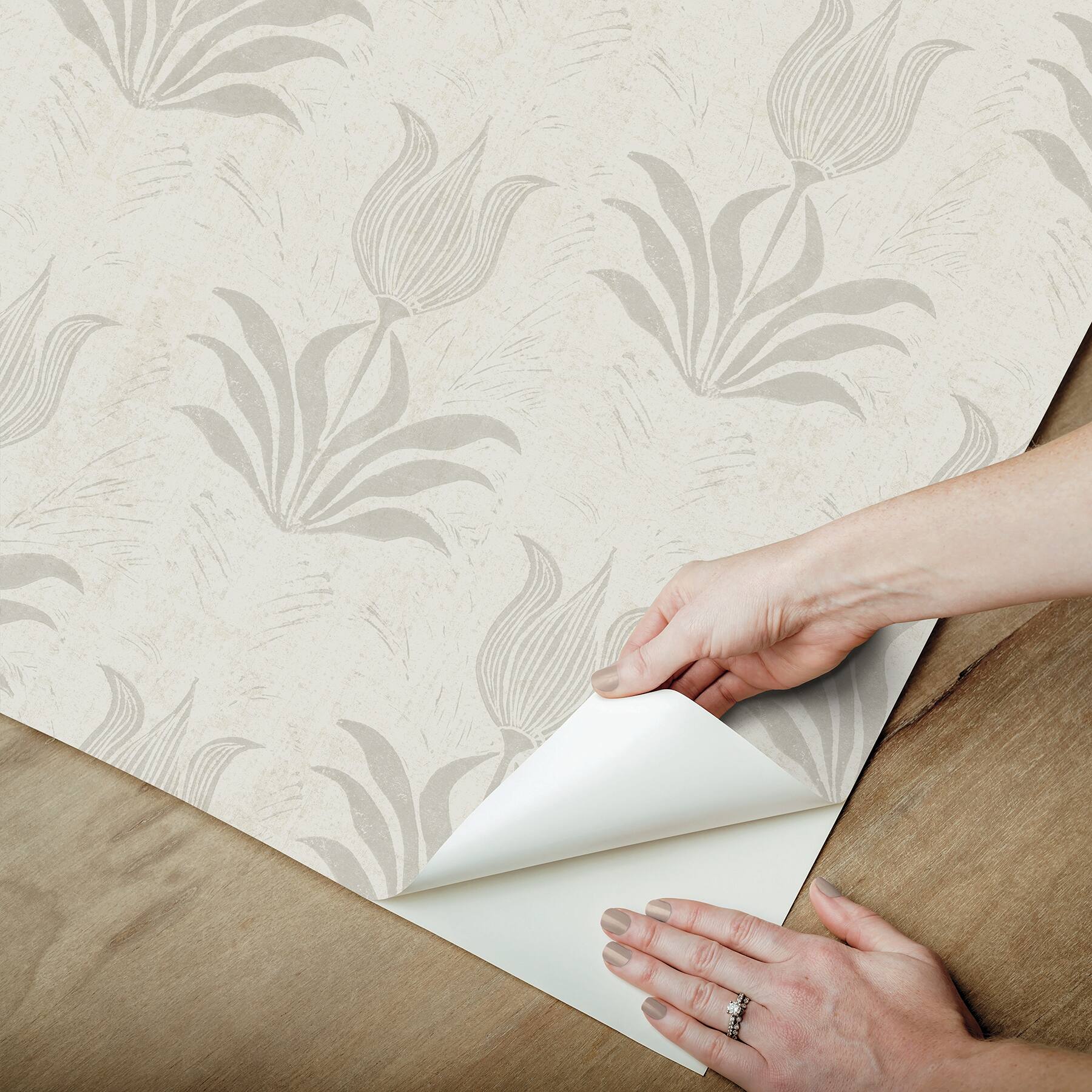 NuWallpaper Jen Hewett Parrot Tulip Mustard Peel &#x26; Stick Wallpaper